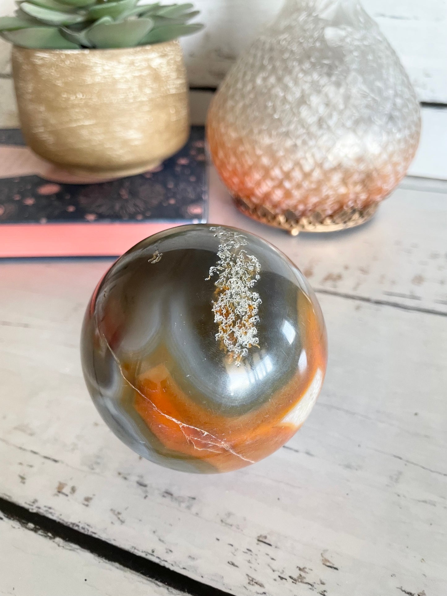 Carnelian Sphere Includes Holder