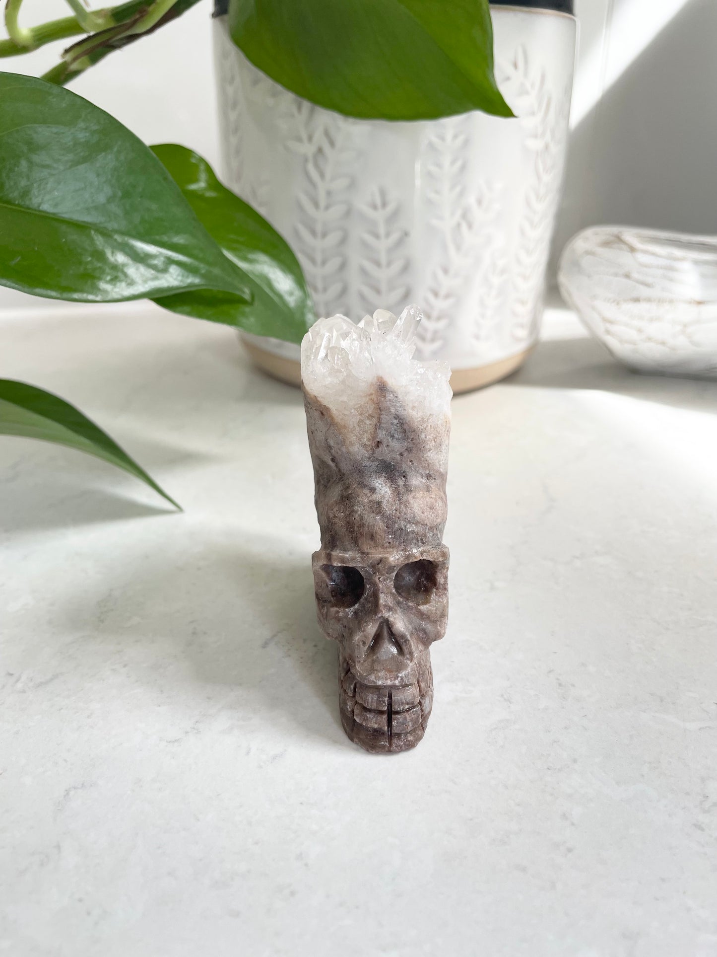 Mohawk Quartz Skull