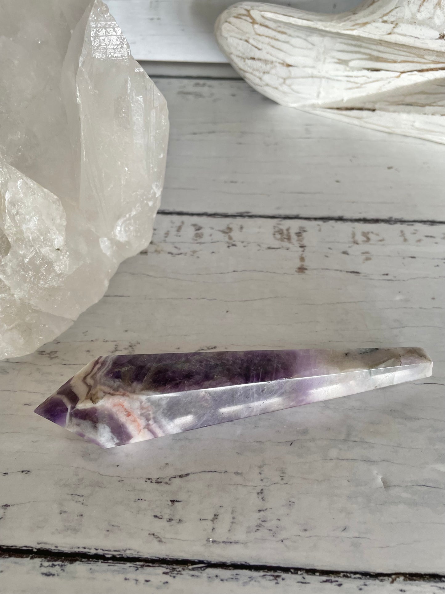 Chevron Dream Amethyst Torch/Point