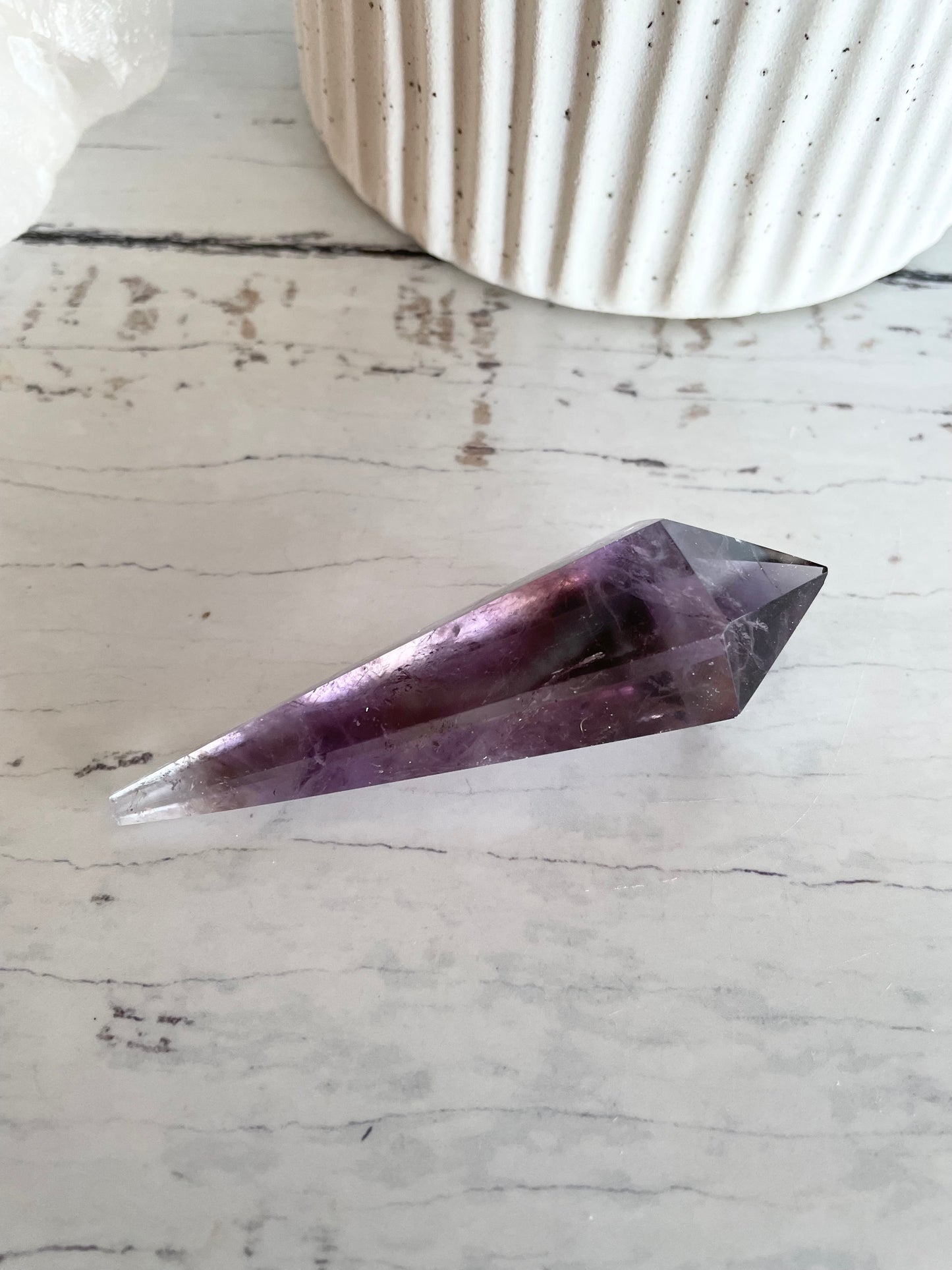 Chevron Dream Amethyst Torch/Point