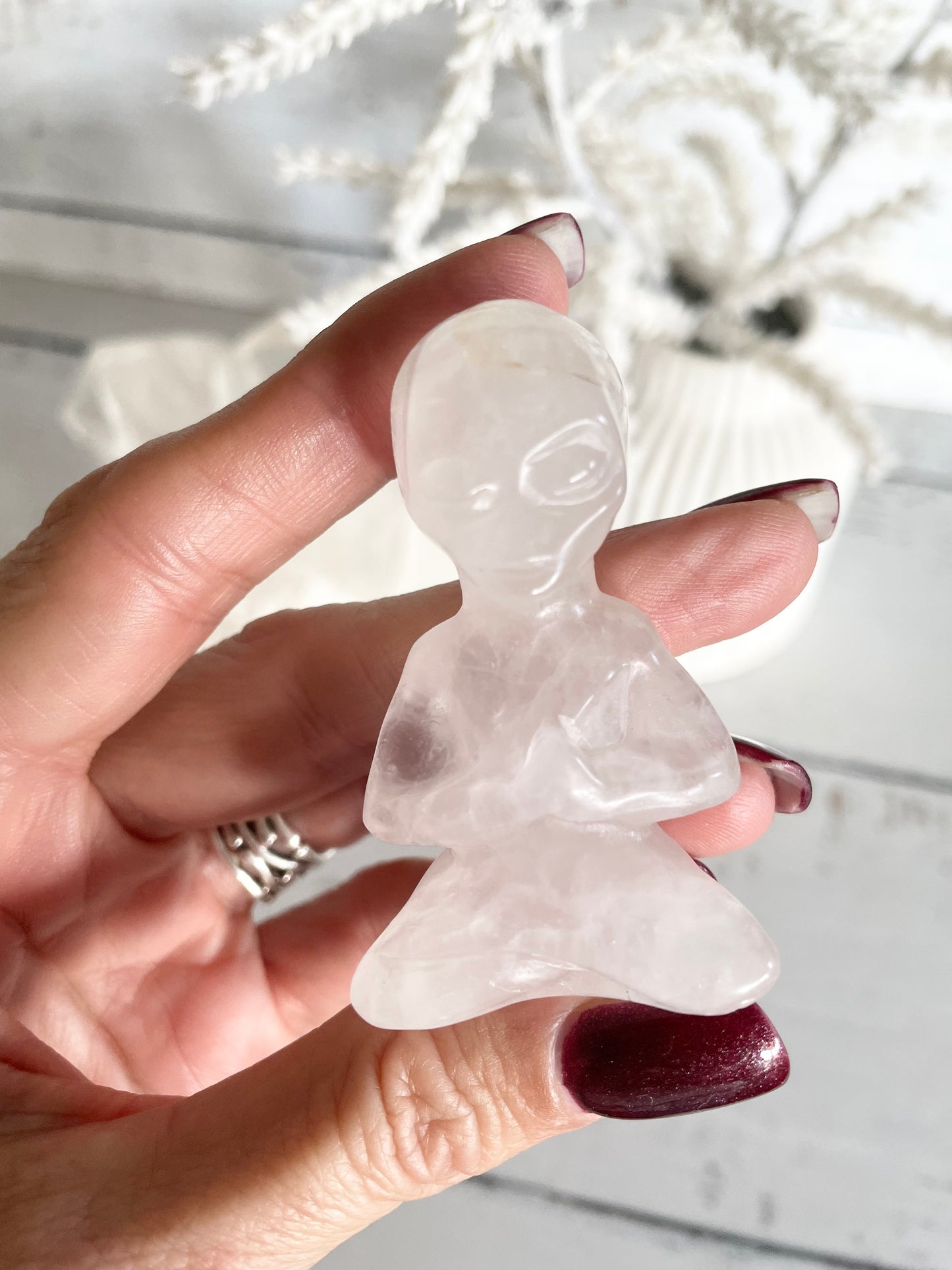 Meditating Alien ~ Clear Quartz