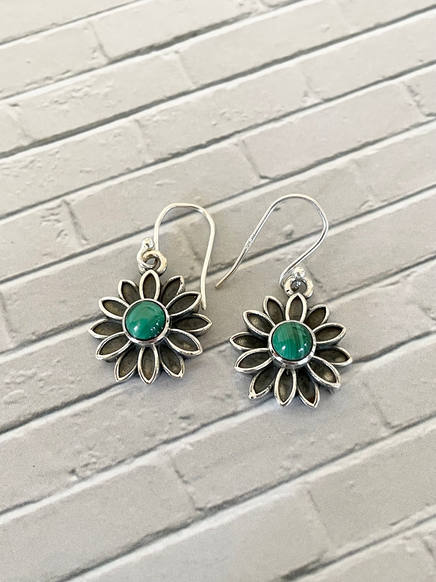 Malachite Heart Dangles