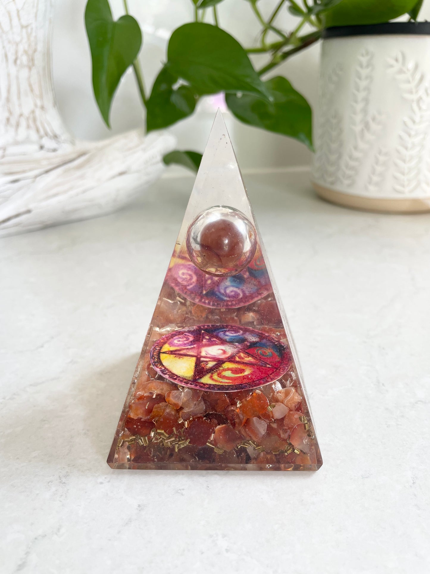 Carnelian Pentacle Pyramid