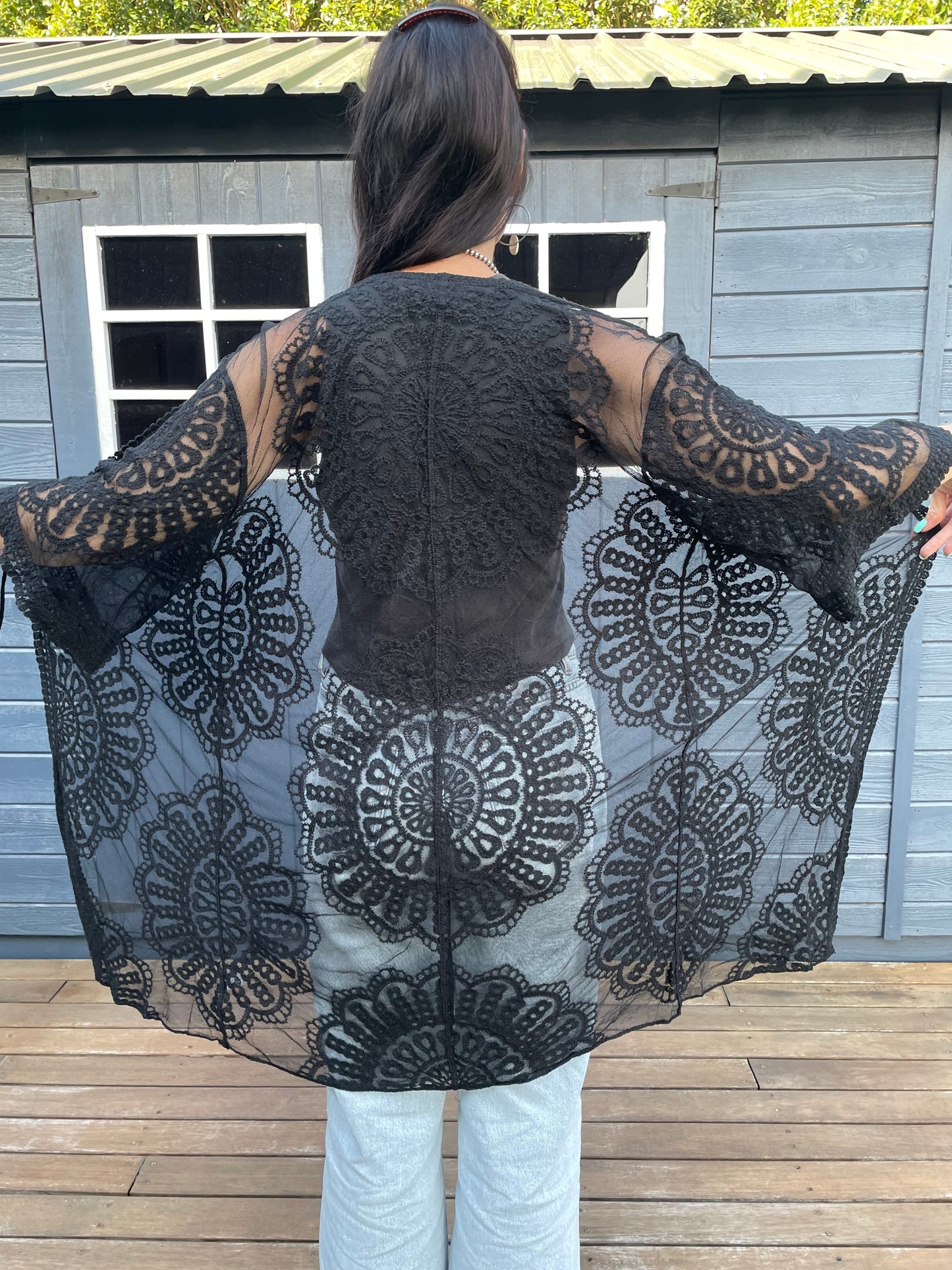 Black Lace Duster ~ one size 6-16