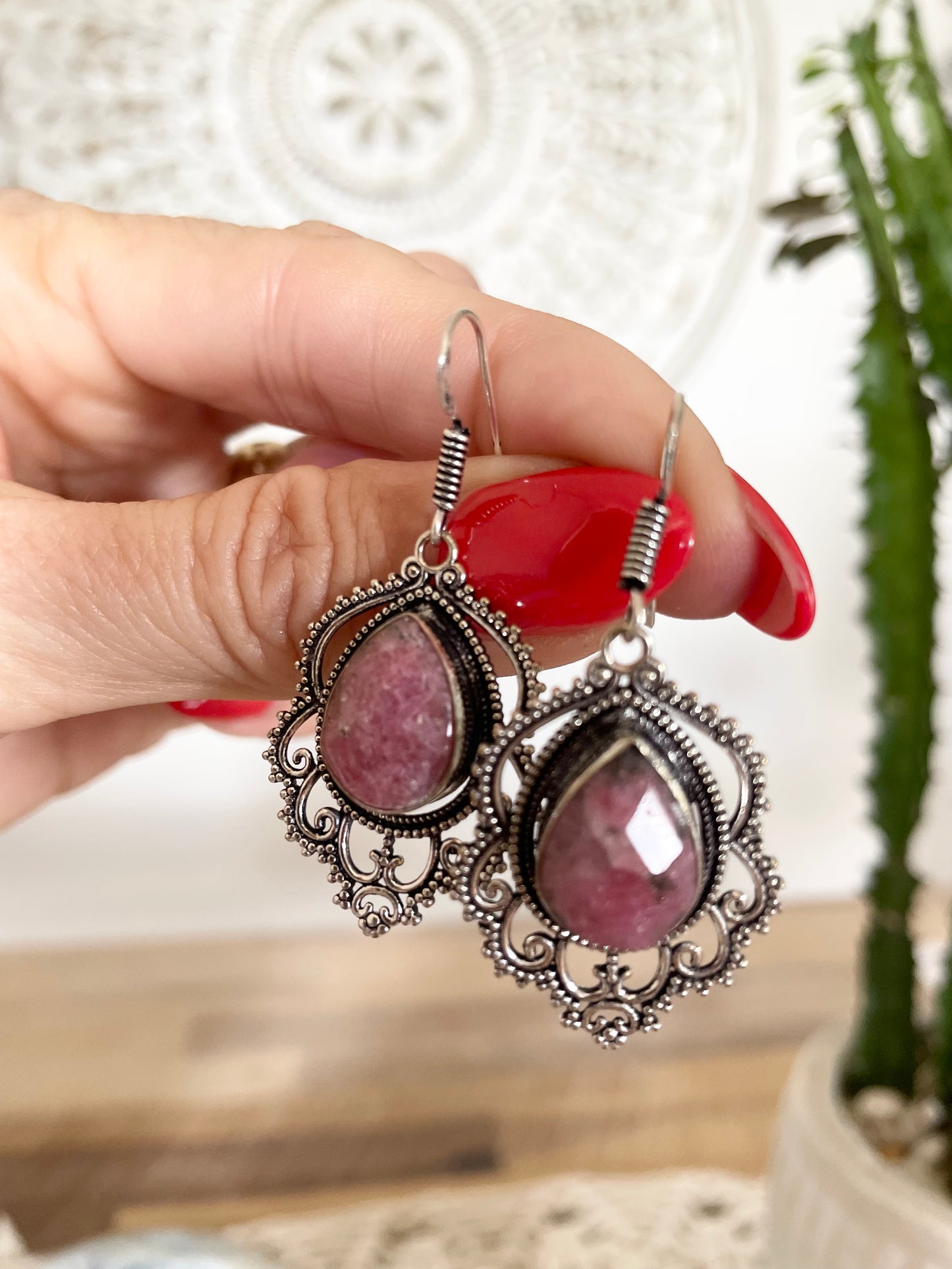 Rhodonite Dangles