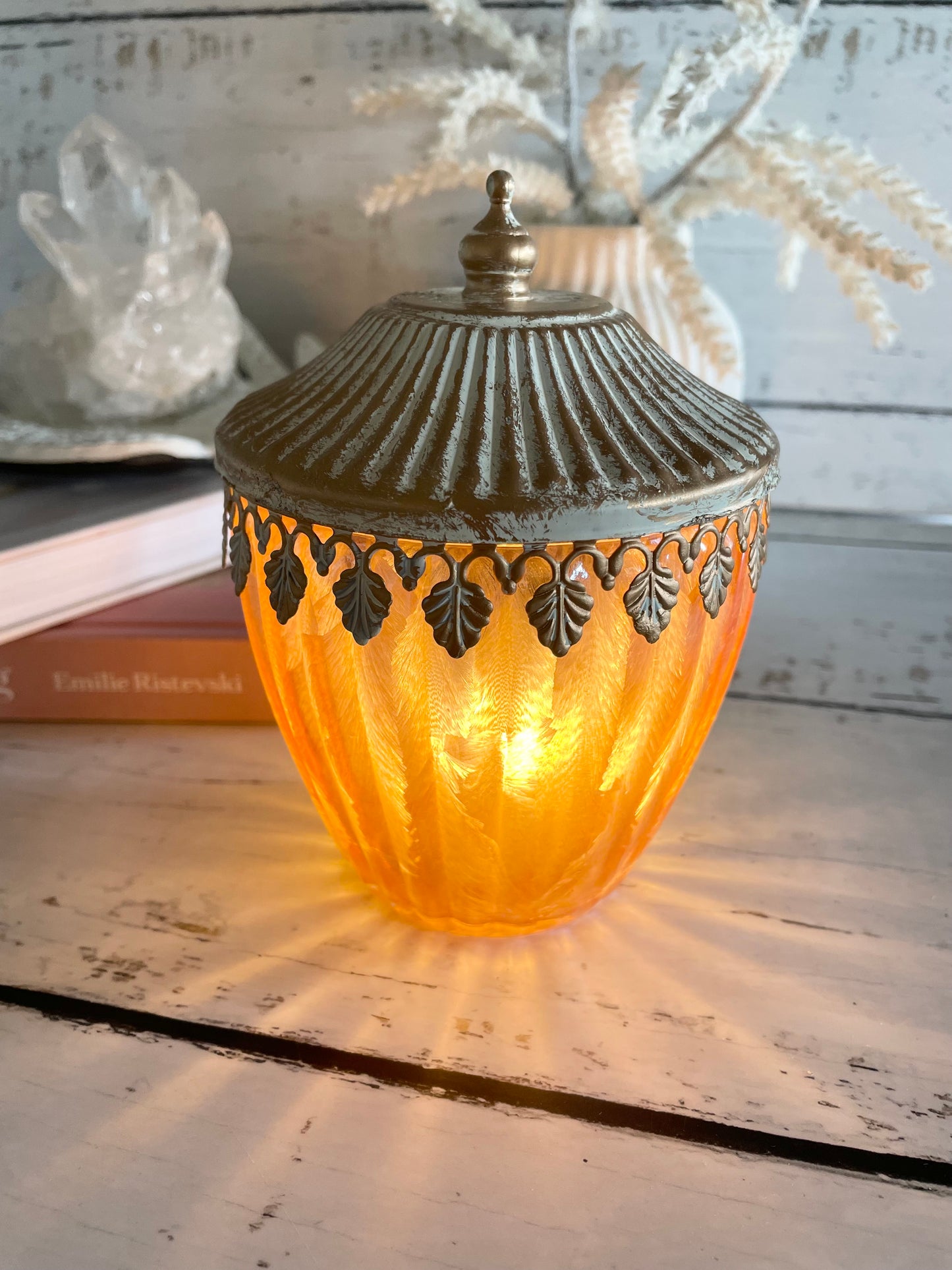 Awning Blush - Vintage LED Lantern
