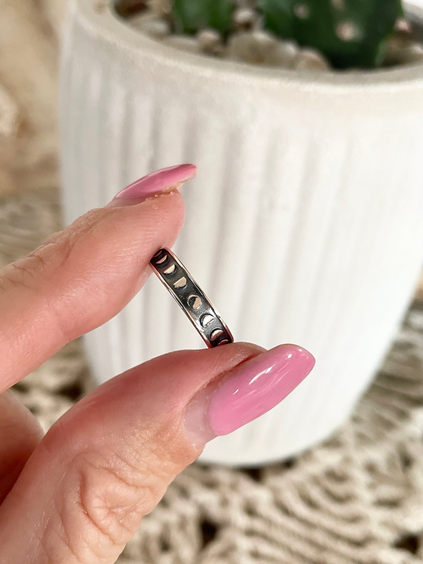 Silver Toe Ring ~ Moon Phases