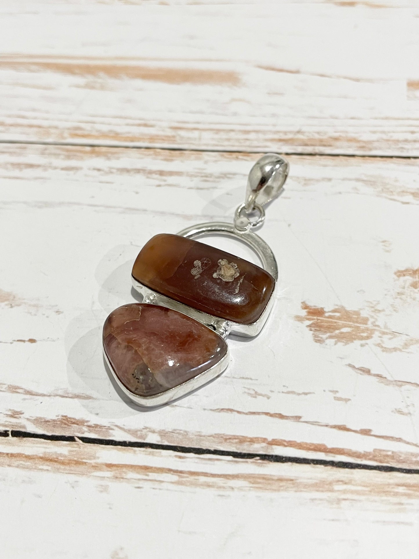 Natural Peach Agate Pendant