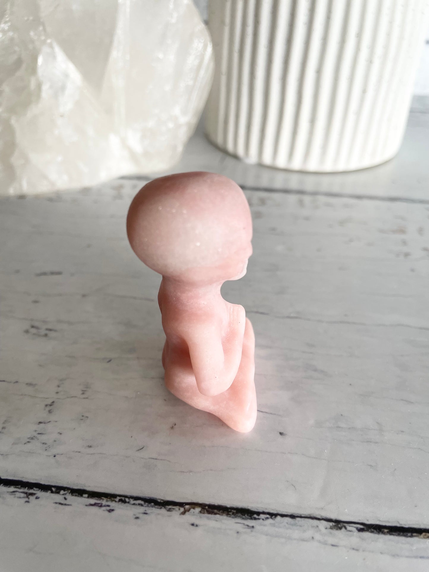 Meditating Alien ~ Pink Opal