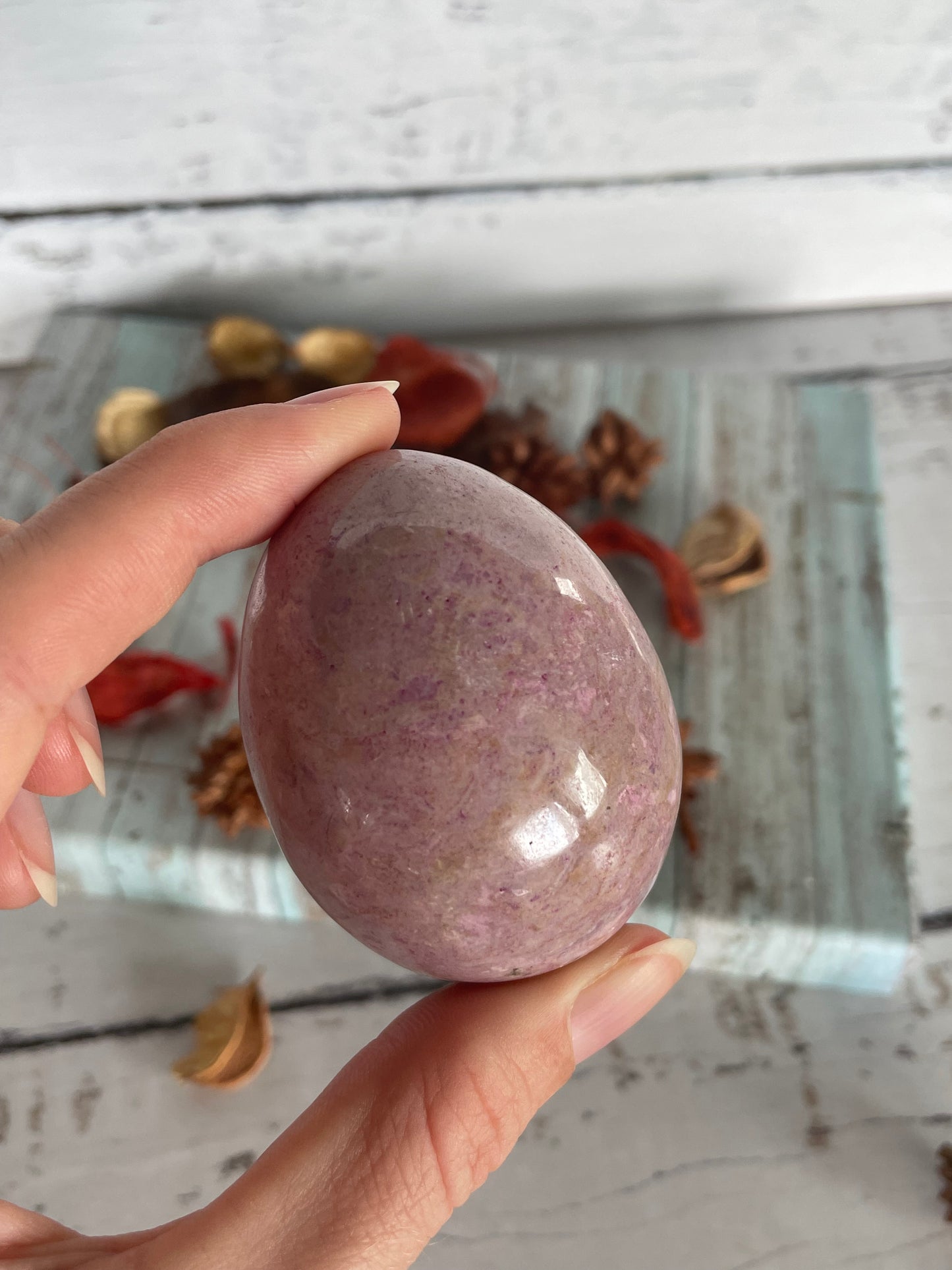 Phosphosiderite/Hope Stone Egg with holder