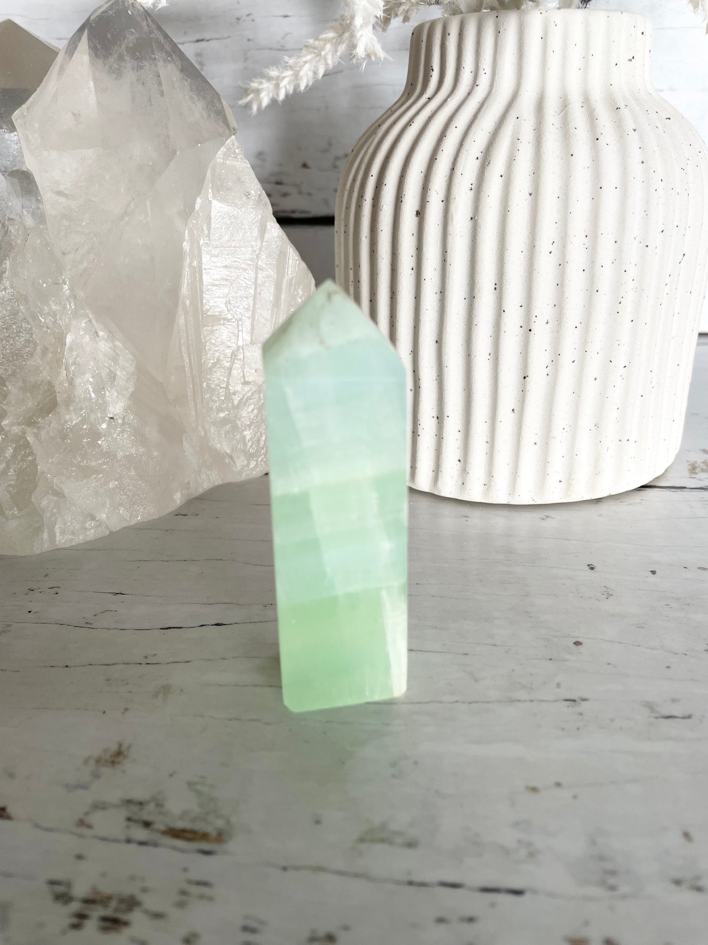 Pistachio Calcite Obelisk