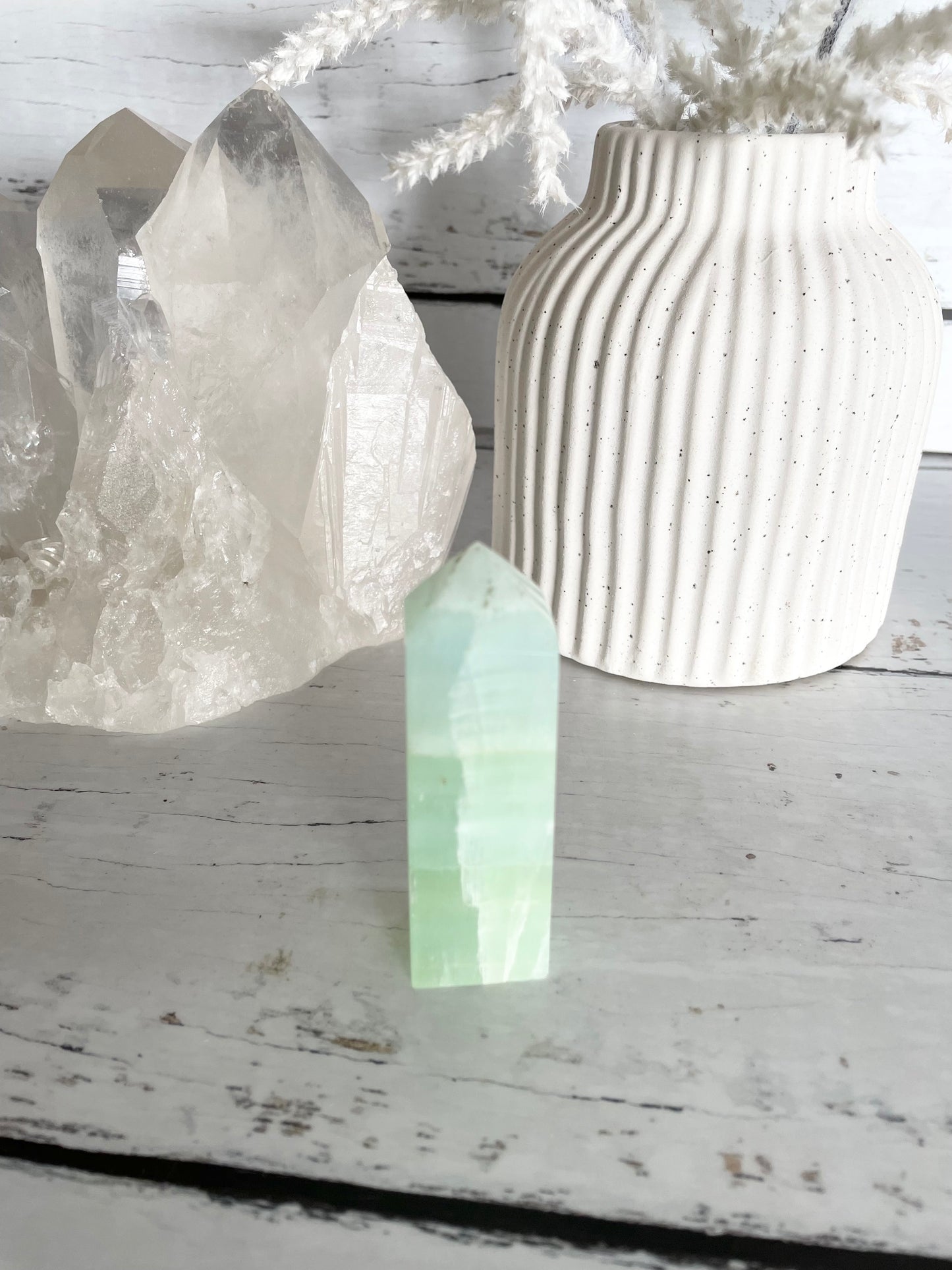 Pistachio Calcite Obelisk