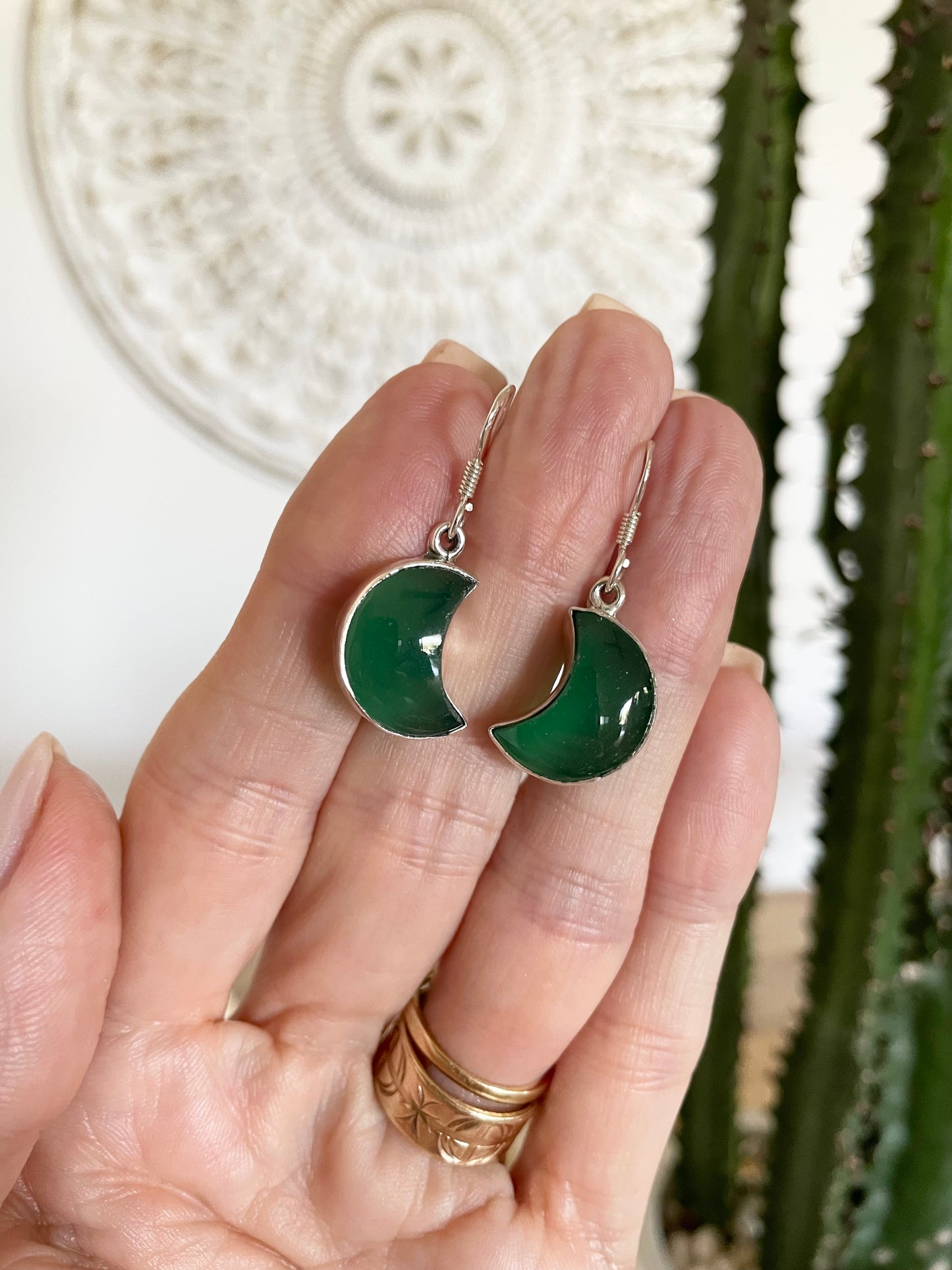 Green Onyx Dangles