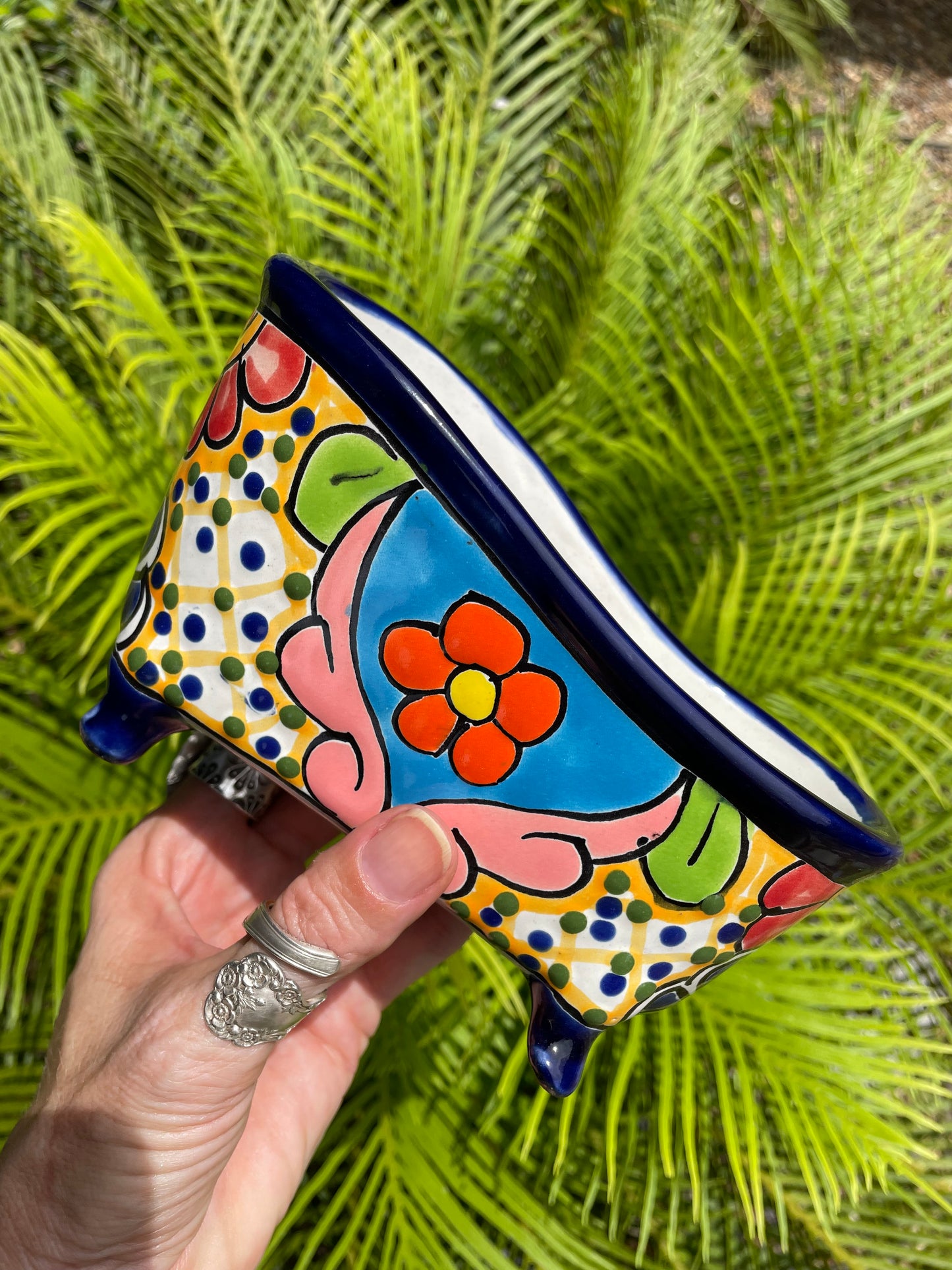 Mexican Talavera Bathtub Planter