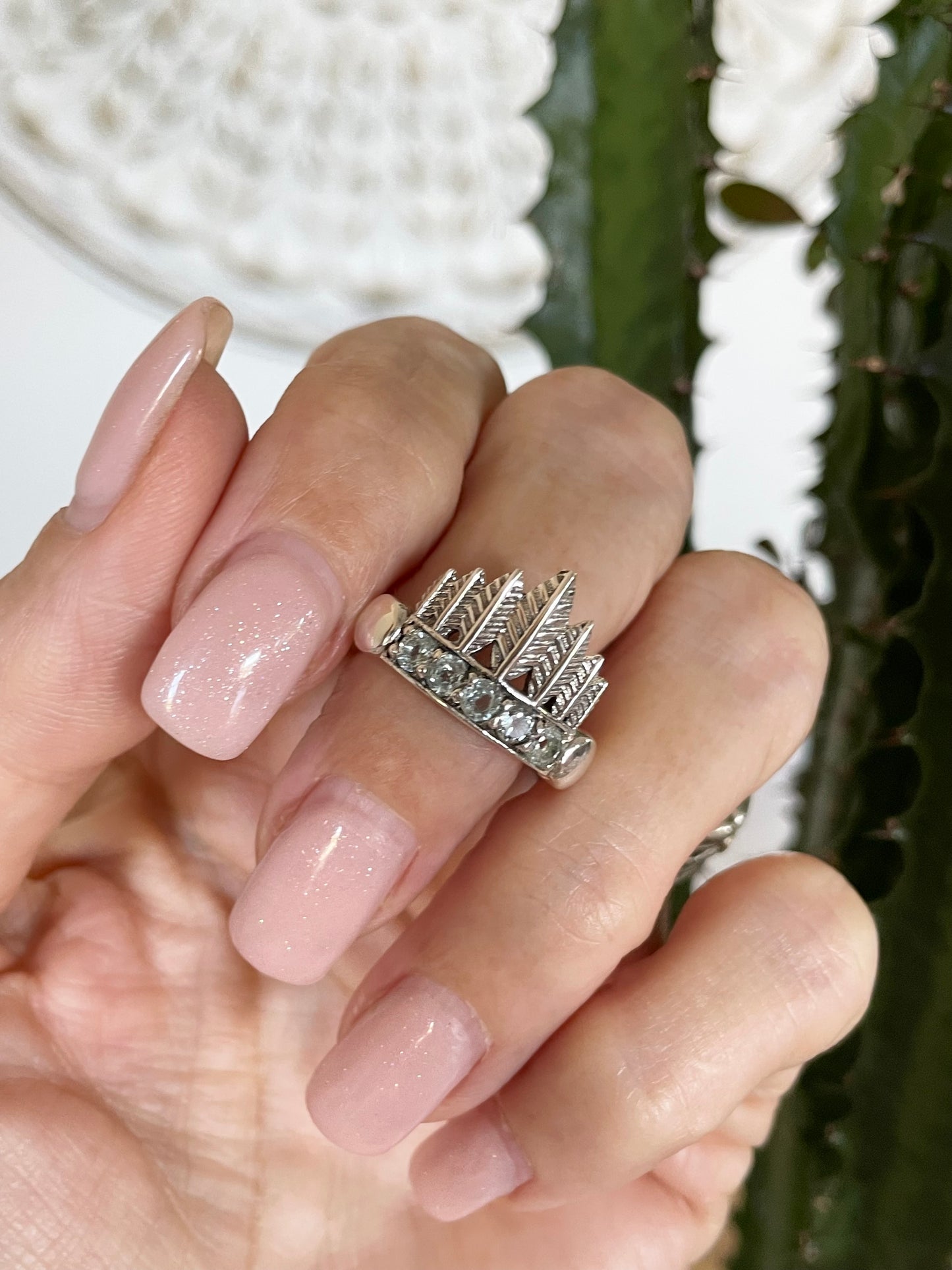 Blue Topaz Ring - size 8