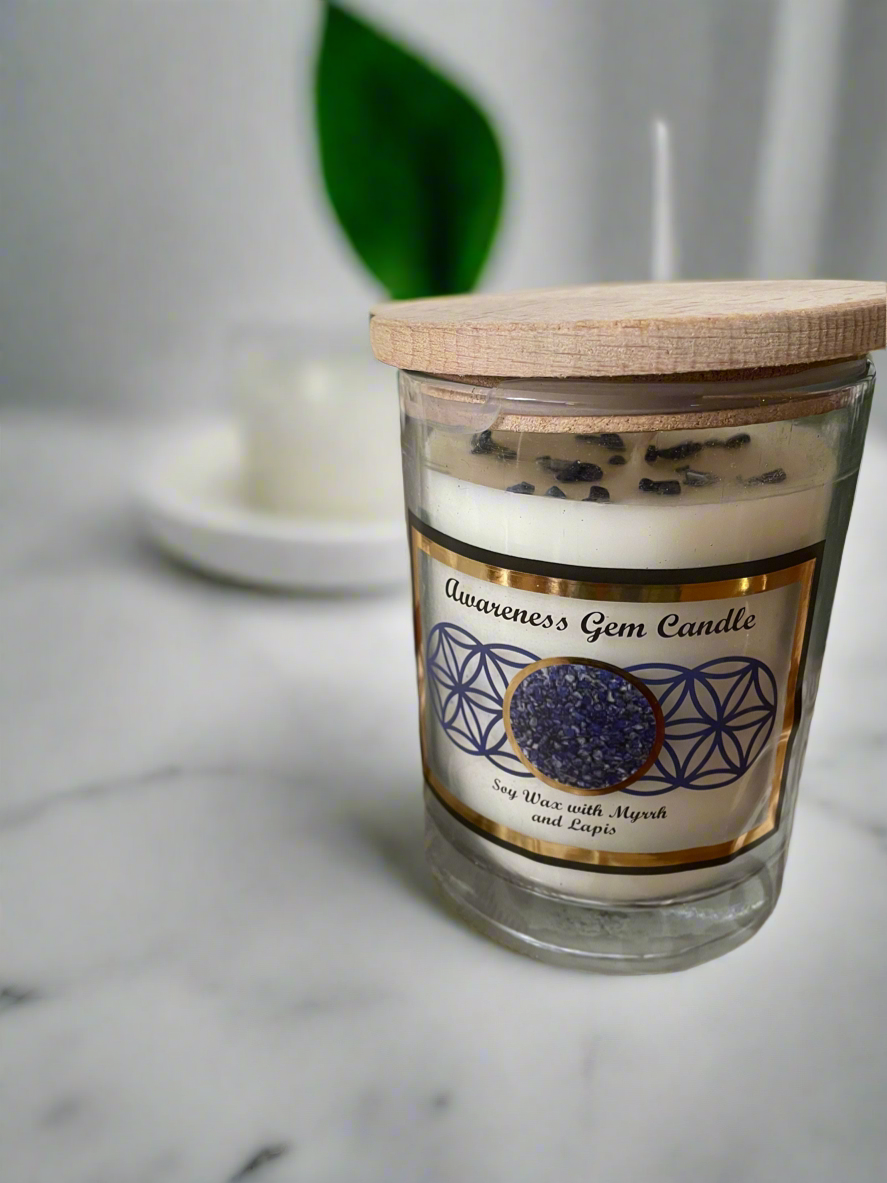 Gem Candle ~ Lapis Lazuli Awareness