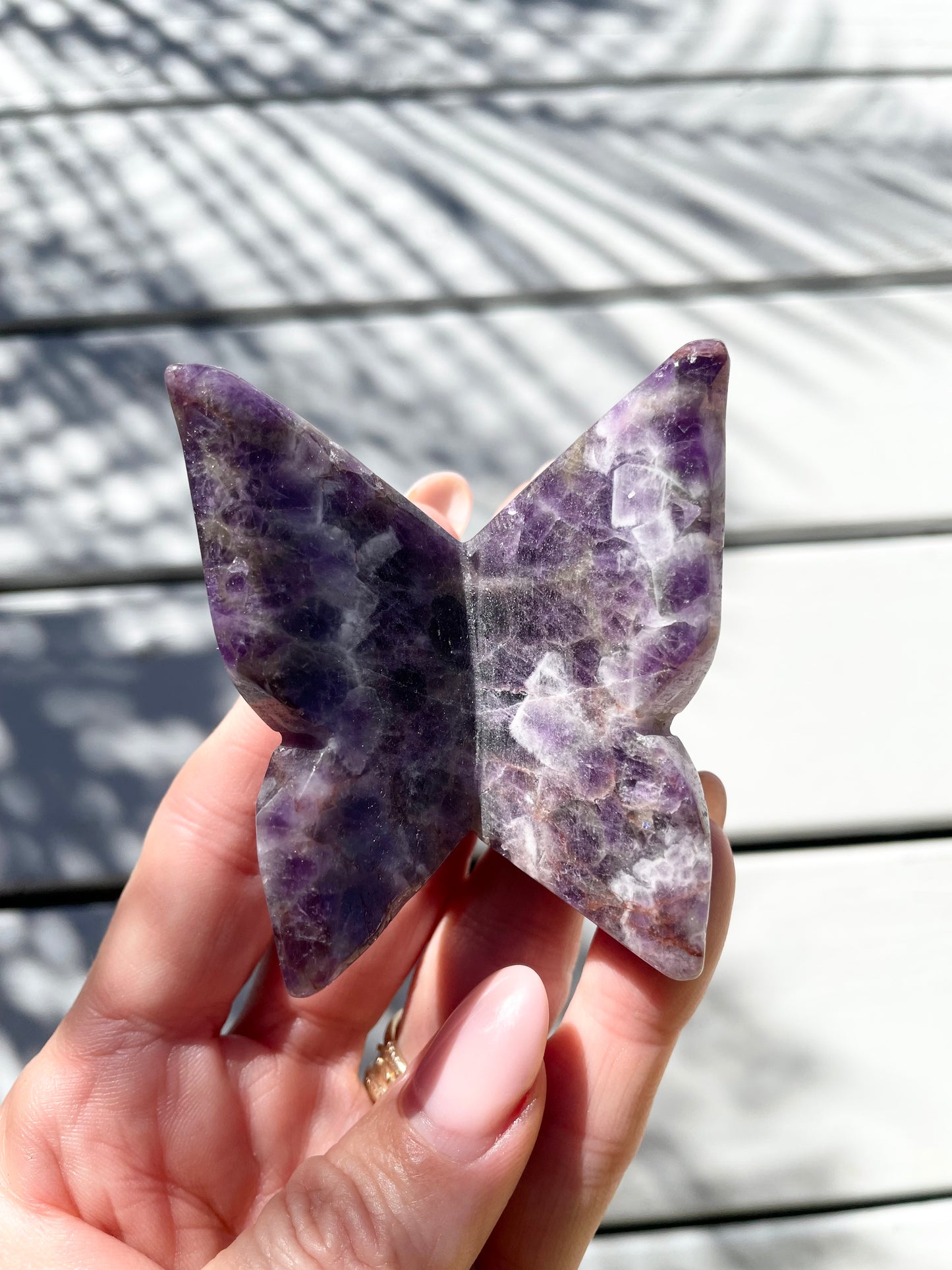 Chevron Dream Amethyst Butterfly