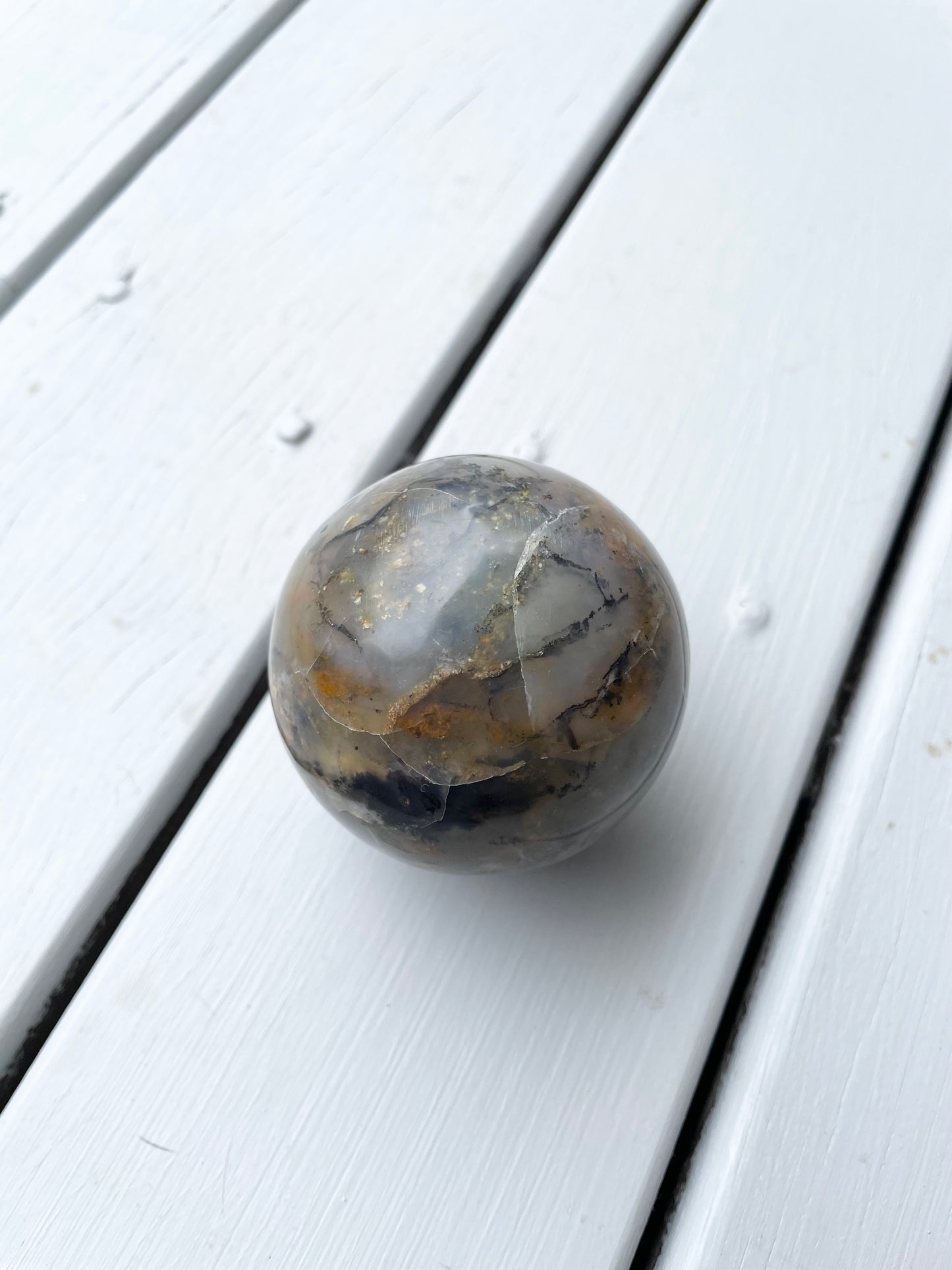 Peruvian Blue Opal Sphere with holder