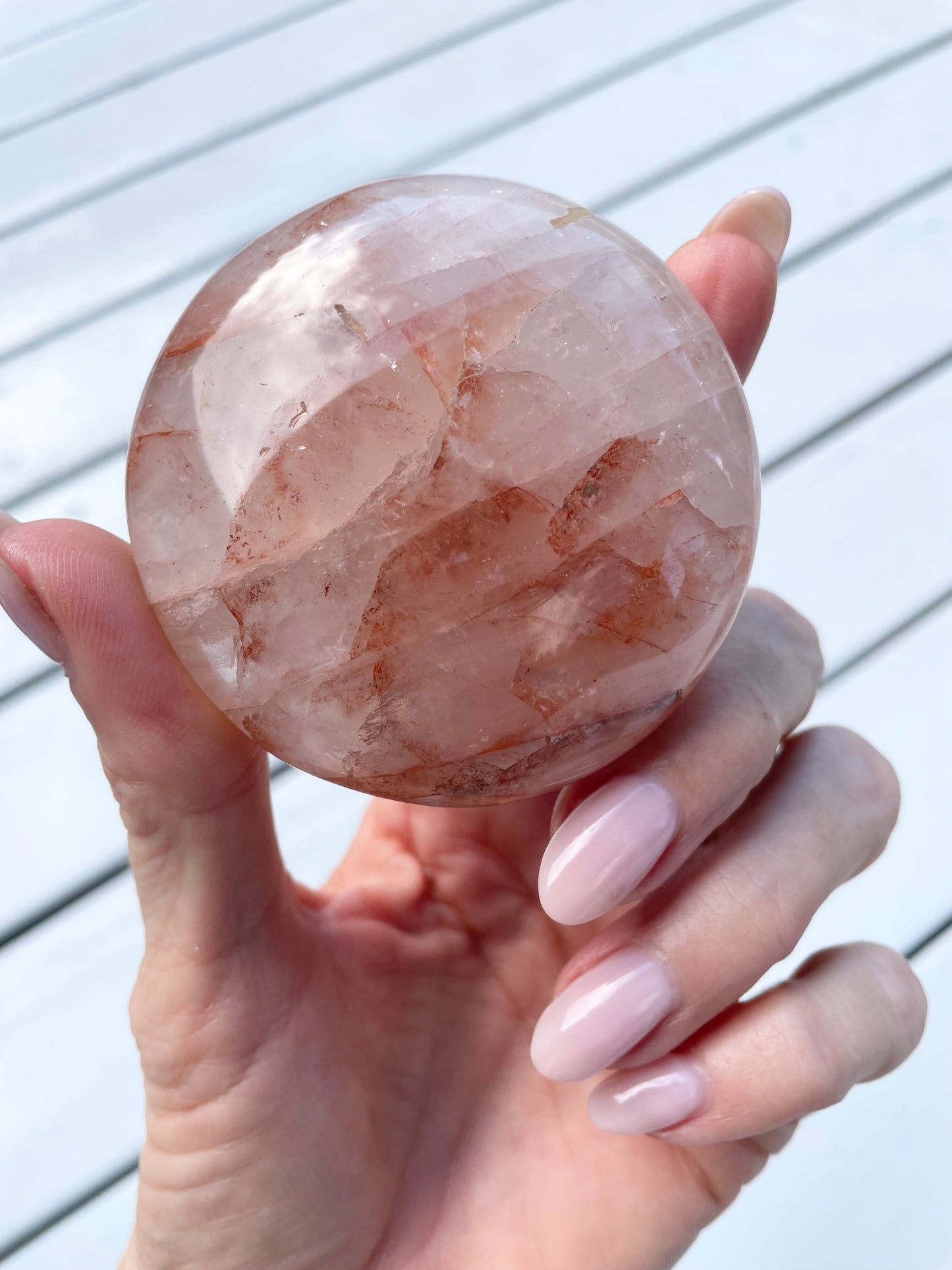 Fire Quartz Palm Stone
