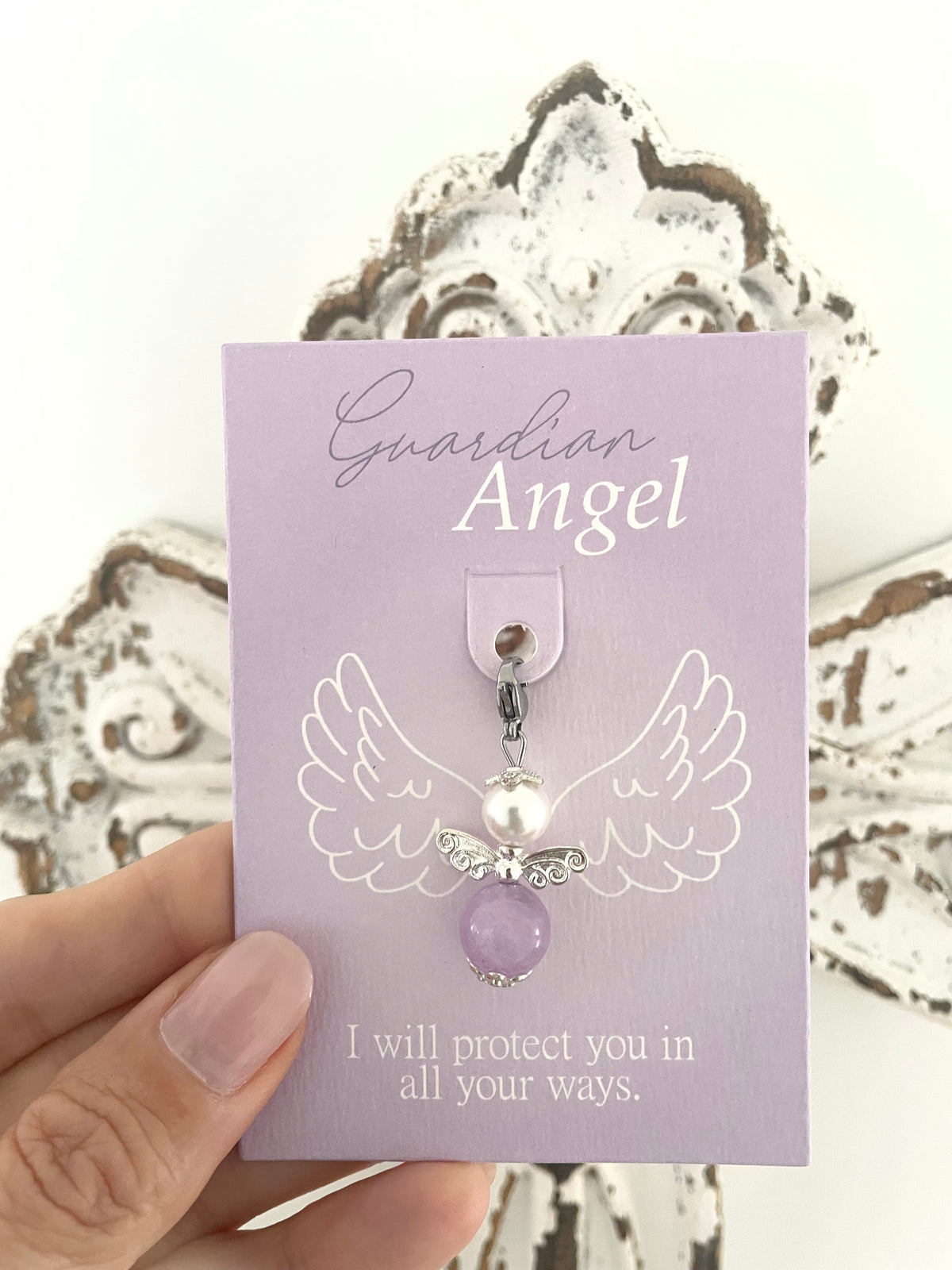 Guardian Angel Charm ~ Amethyst