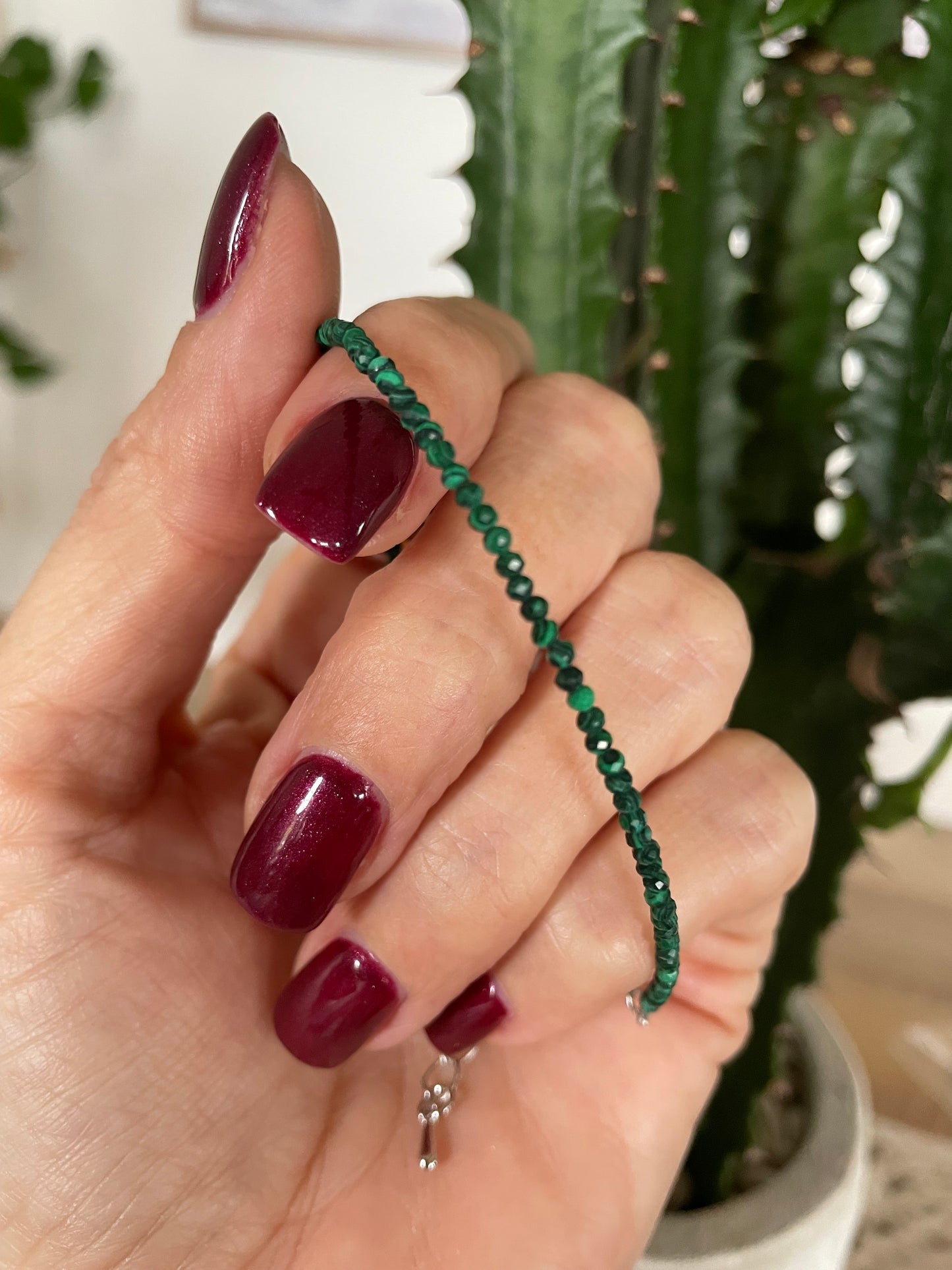 Faceted Bracelet ~ Malachite