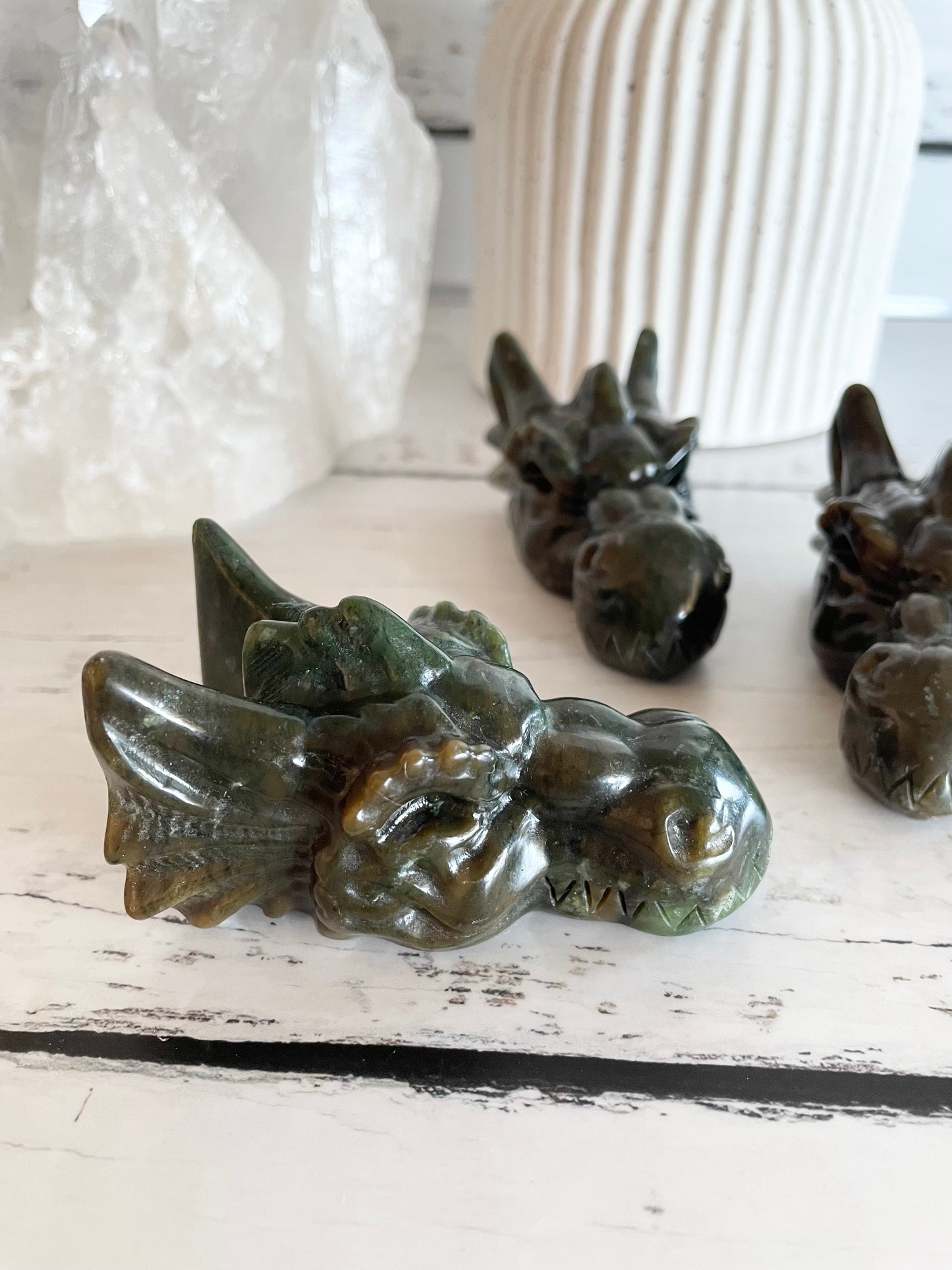 Jade Dragon Skull