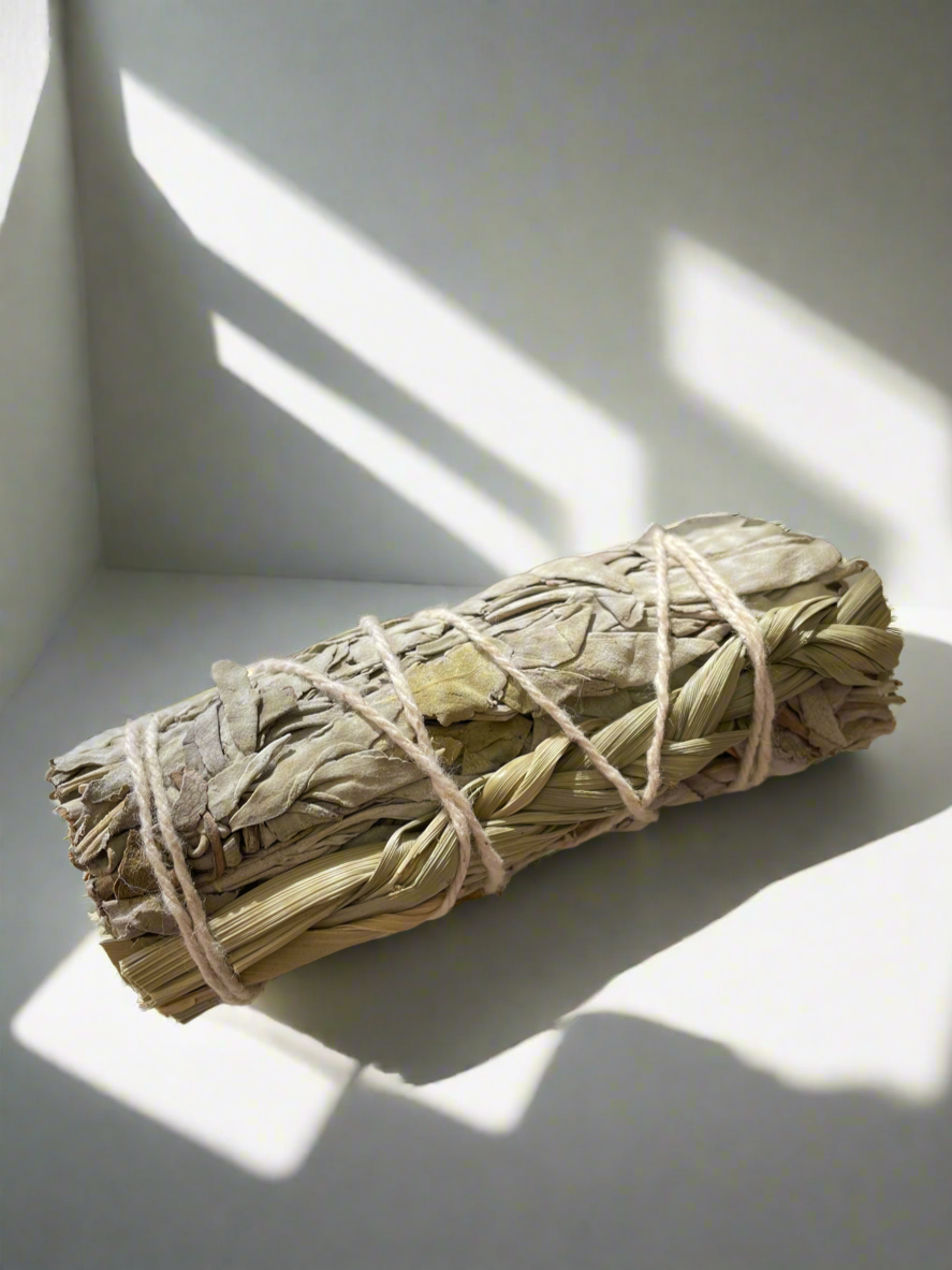 Authentic White Sage with SweetGrass Braid