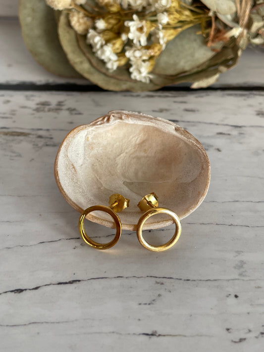 Full Moon Ritual Gold Studs