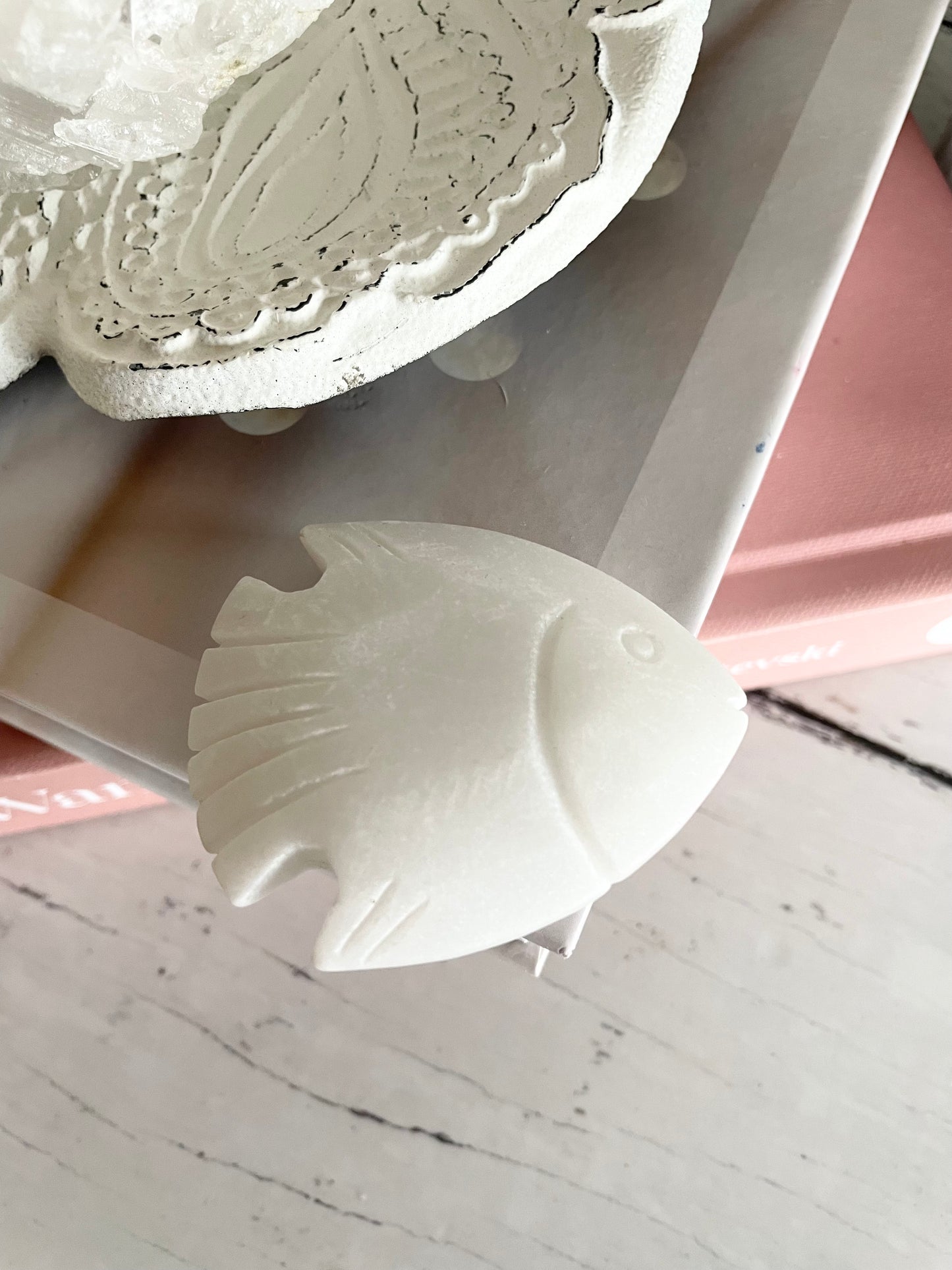 Angel Fish ~ White Jade