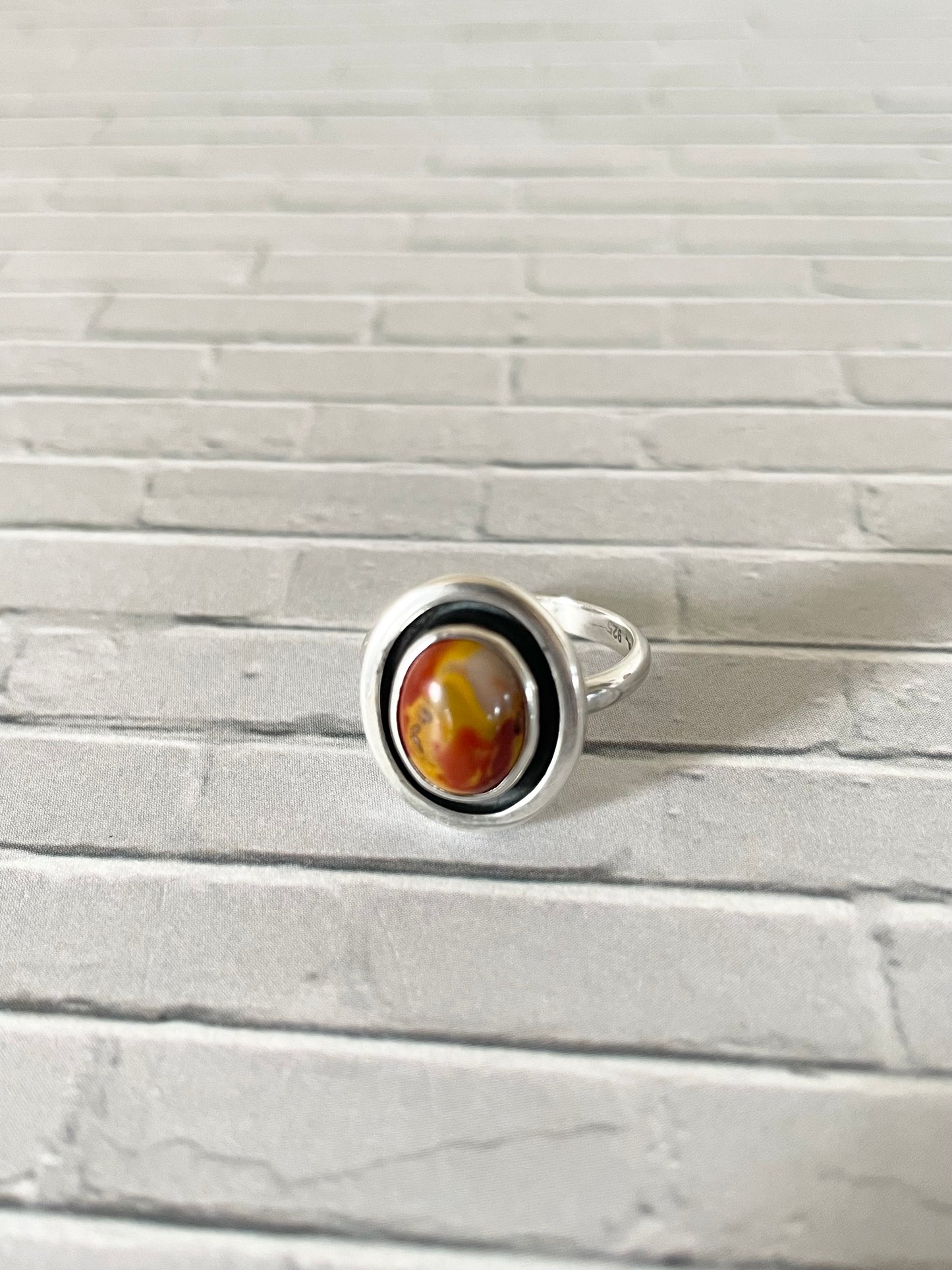 Mookaite Silver Ring ~ size 5.5