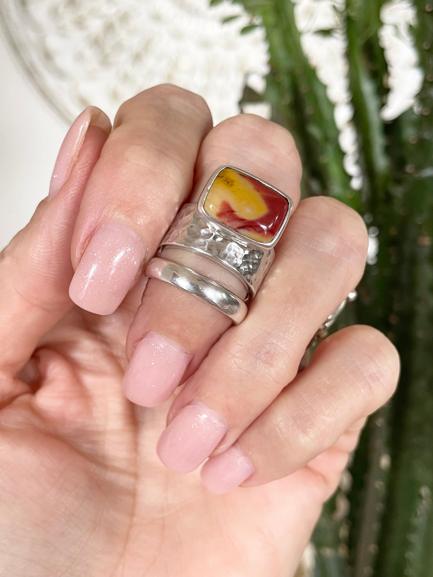 Mookaite Silver Ring ~ size 6.5
