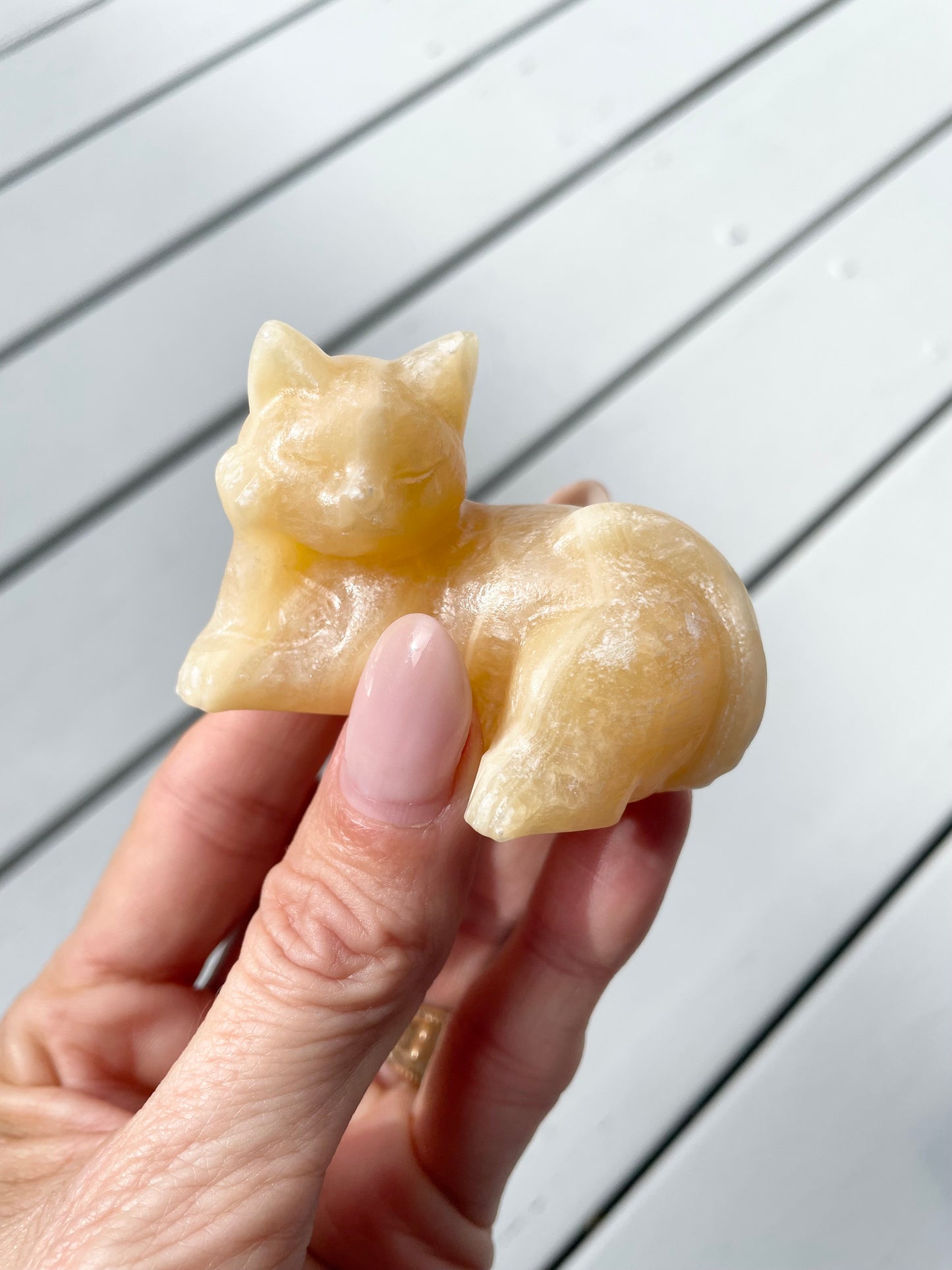 Orange Calcite Cat