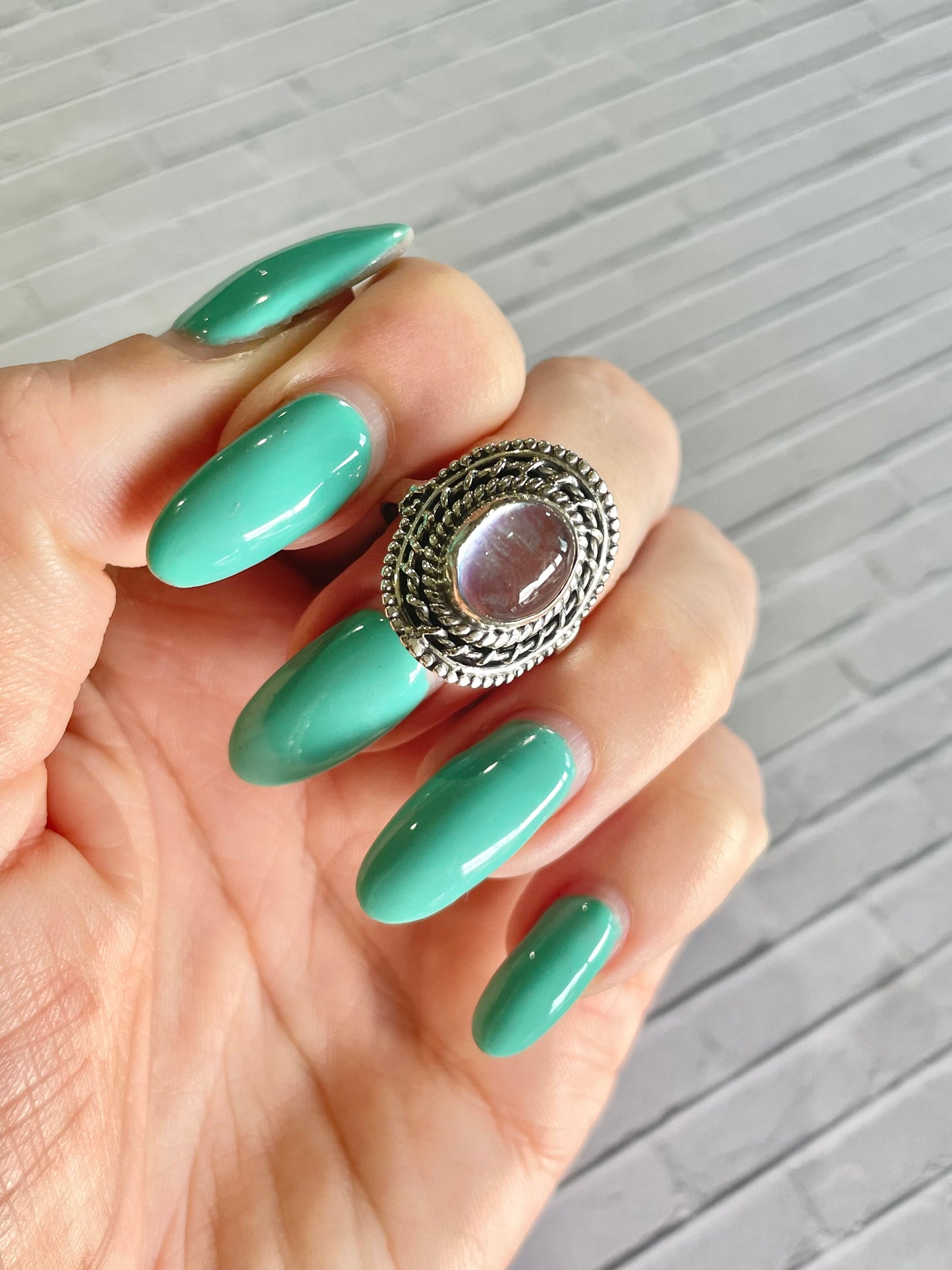 Aquamarine Ring ~ size 7.5
