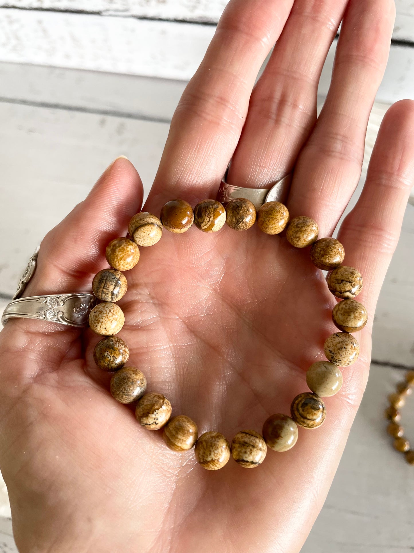 Picture Jasper CONFIDENCE Healing Bracelet ©️