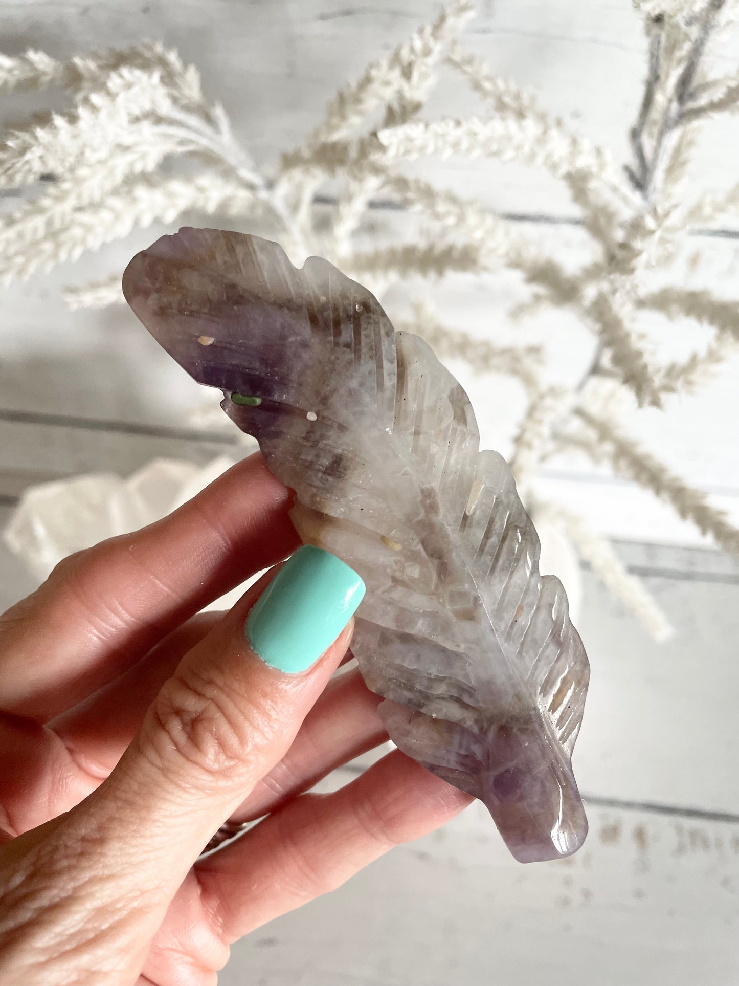 Chevron Dream Amethyst feather