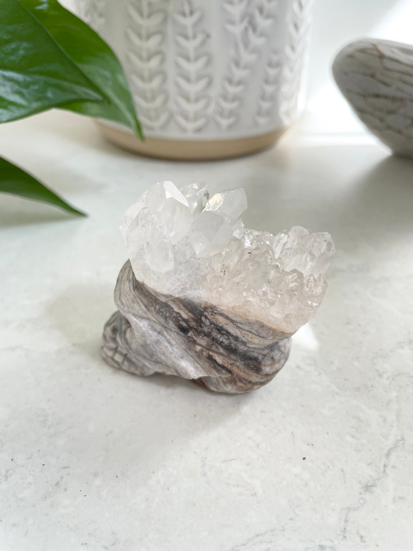 Mohawk Quartz Skull