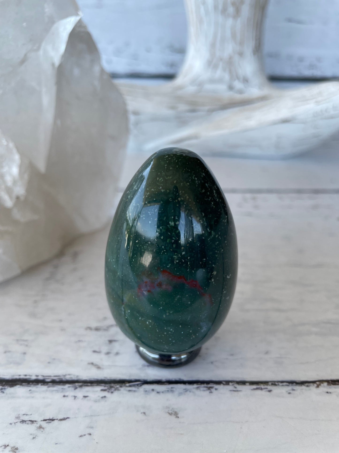 Bloodstone Egg with holder