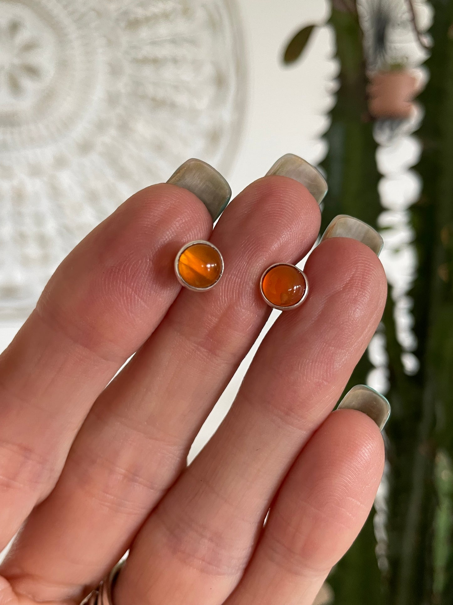 Citrine/Onyx Studs