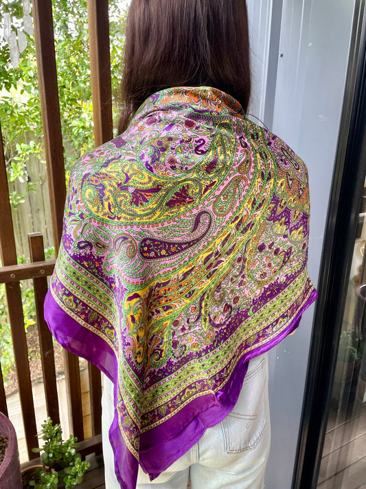 Paisley Purple Wrap Shawl