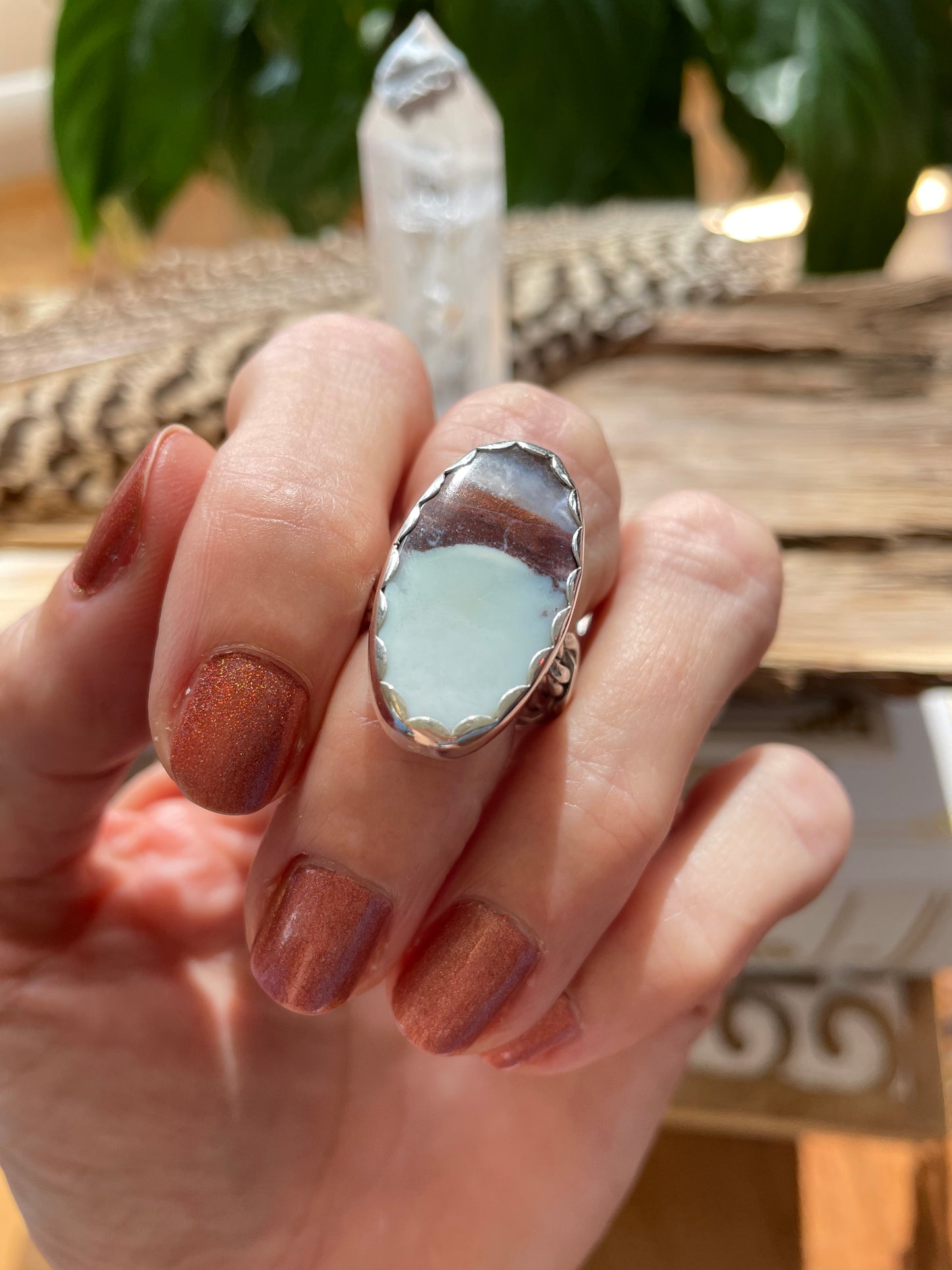 SweetGrass Studio ~ Saturn Chalcedony ~ size 7.5