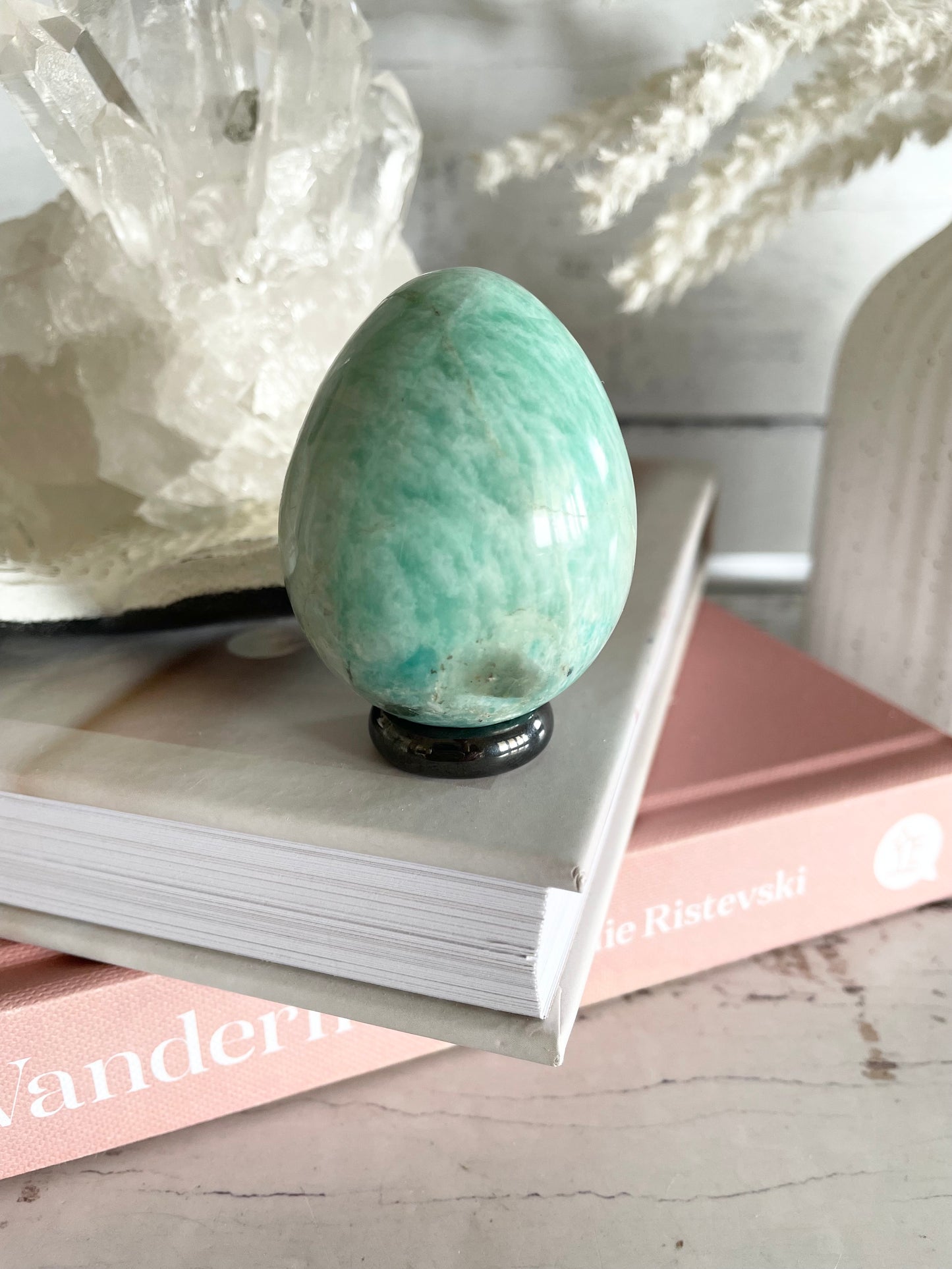Amazonite Egg with holder