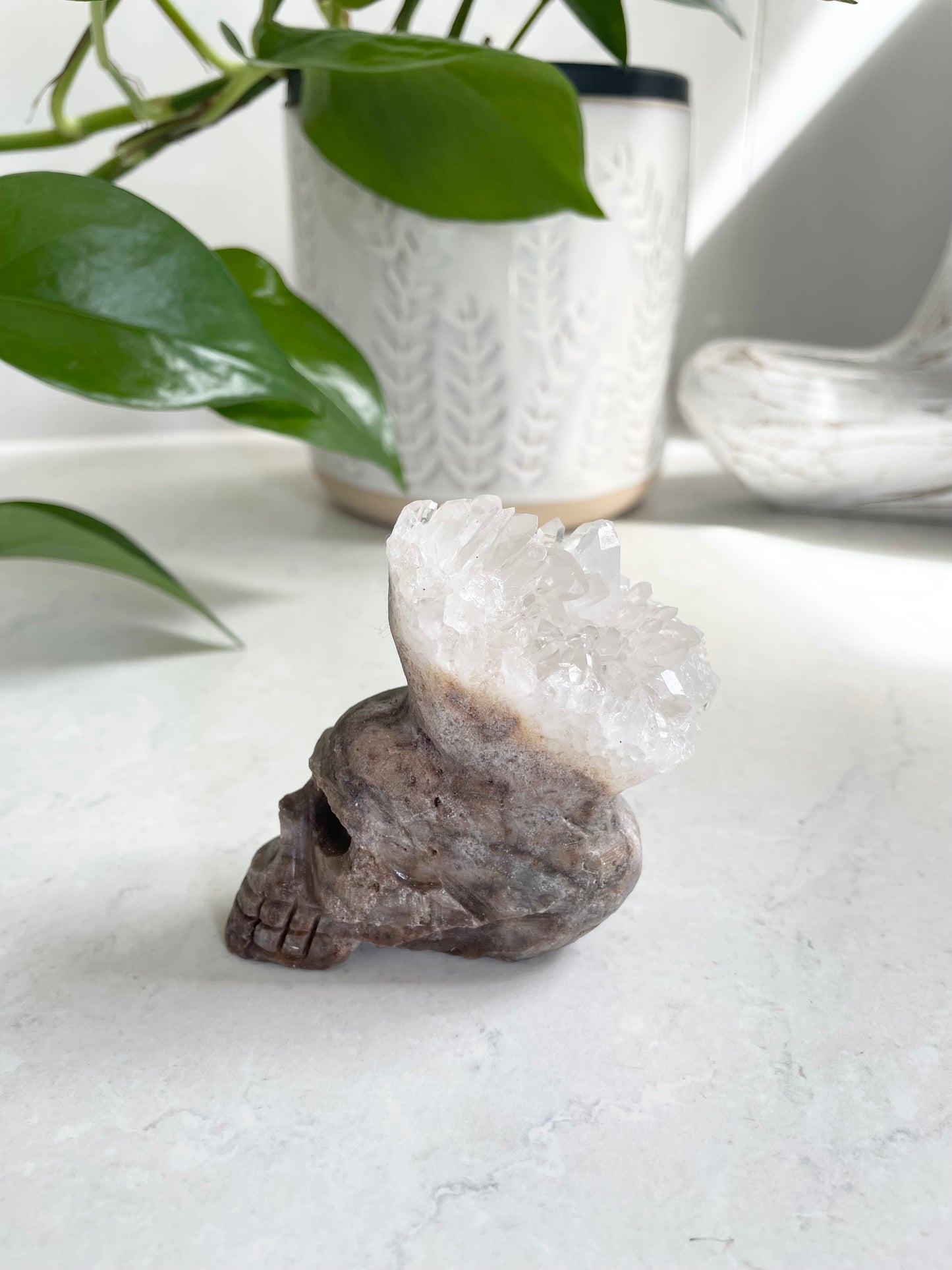 Mohawk Quartz Skull
