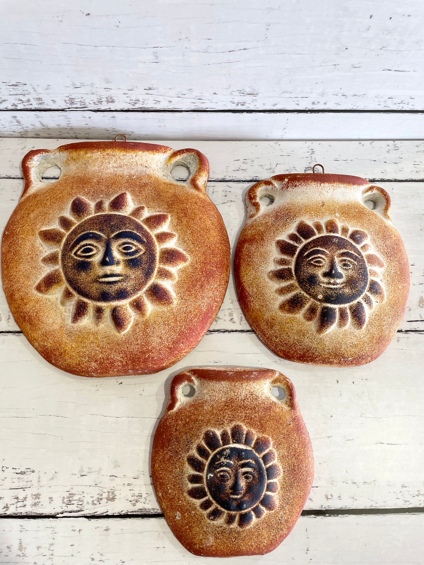 Mexican Wall Plaque set of 3 ~ Father Sun