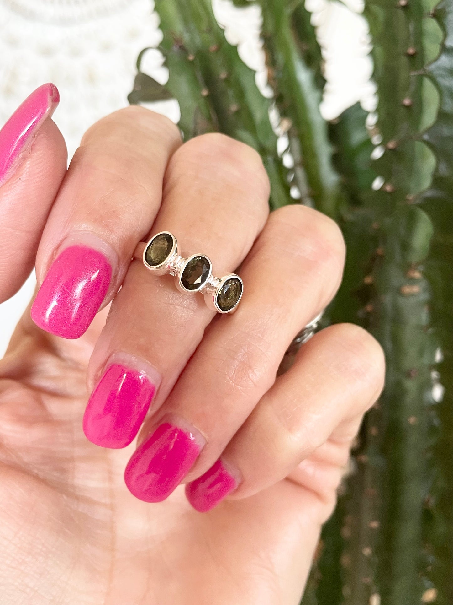 Moldavite Ring ~ size 8.5