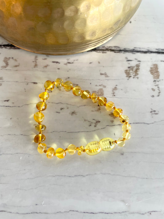 Amber Healing Baby Bracelet/Anklet ~ Light