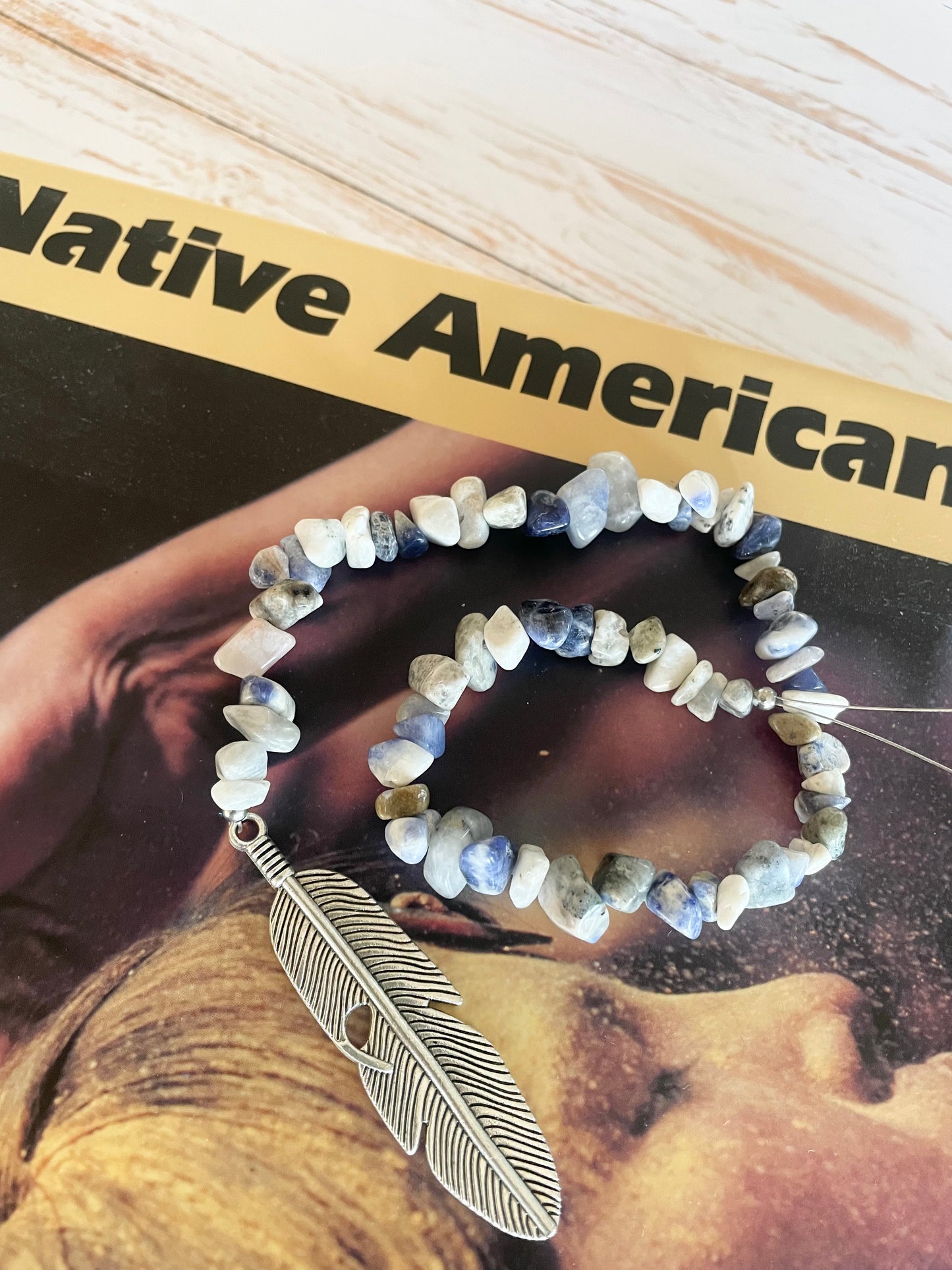Feather Blessing ~ Blue Quartz