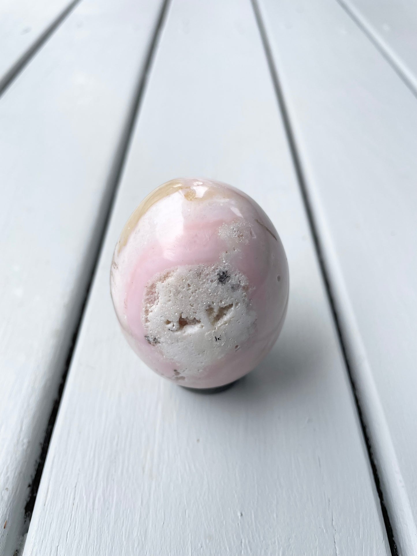 Pink Opal Egg with holder