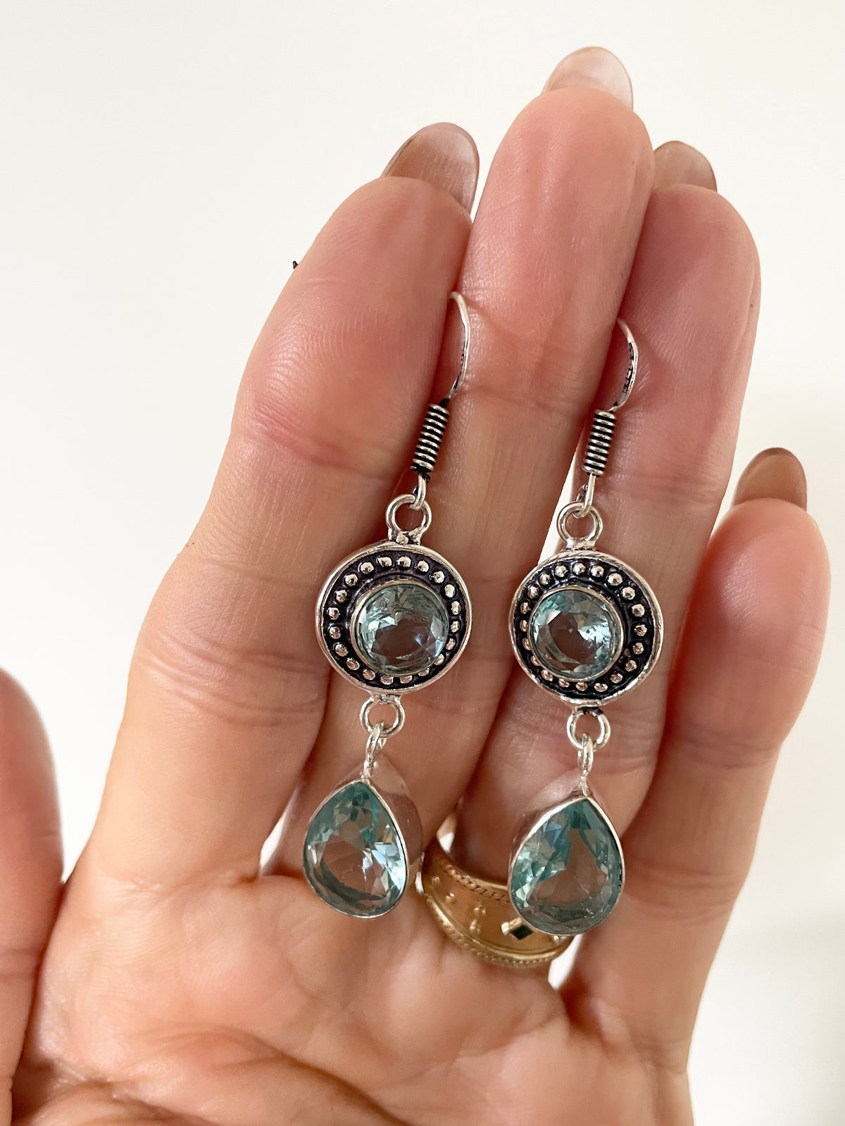 Blue Topaz Dangles