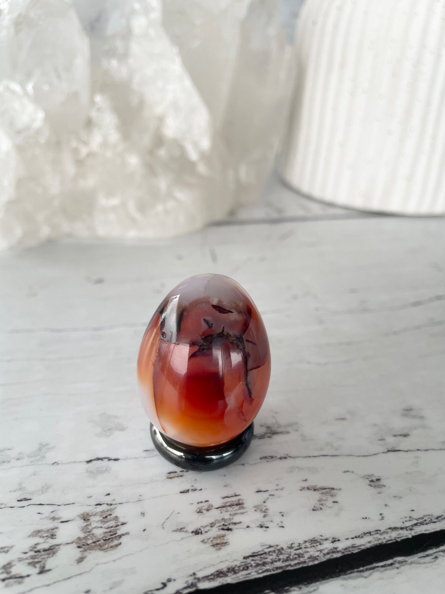 Carnelian Egg with holder
