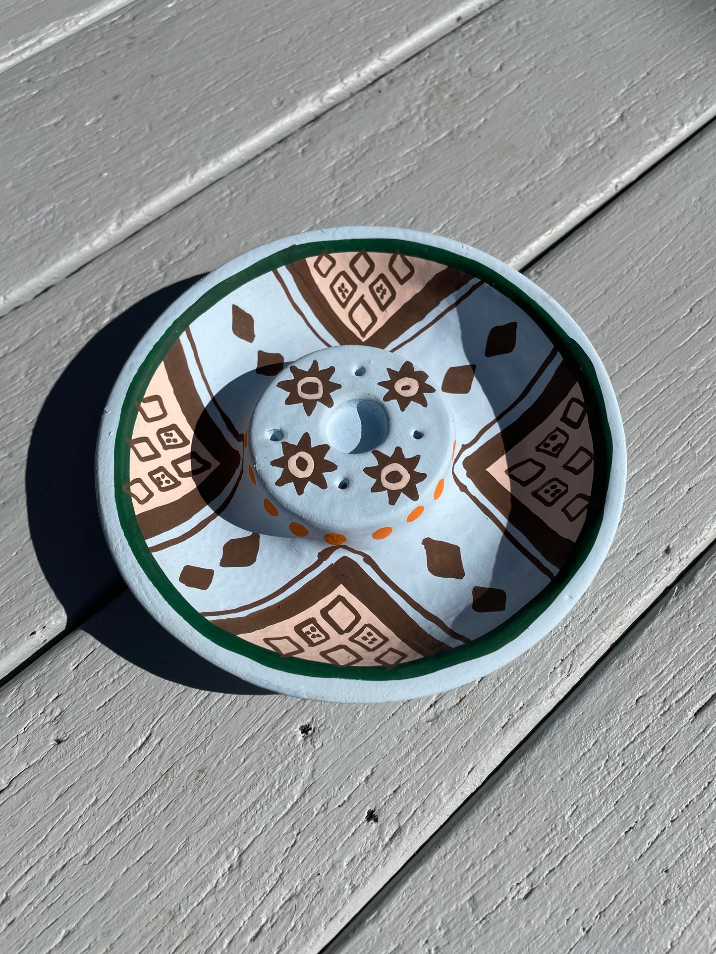 Terracotta Sky - incense/cone holder
